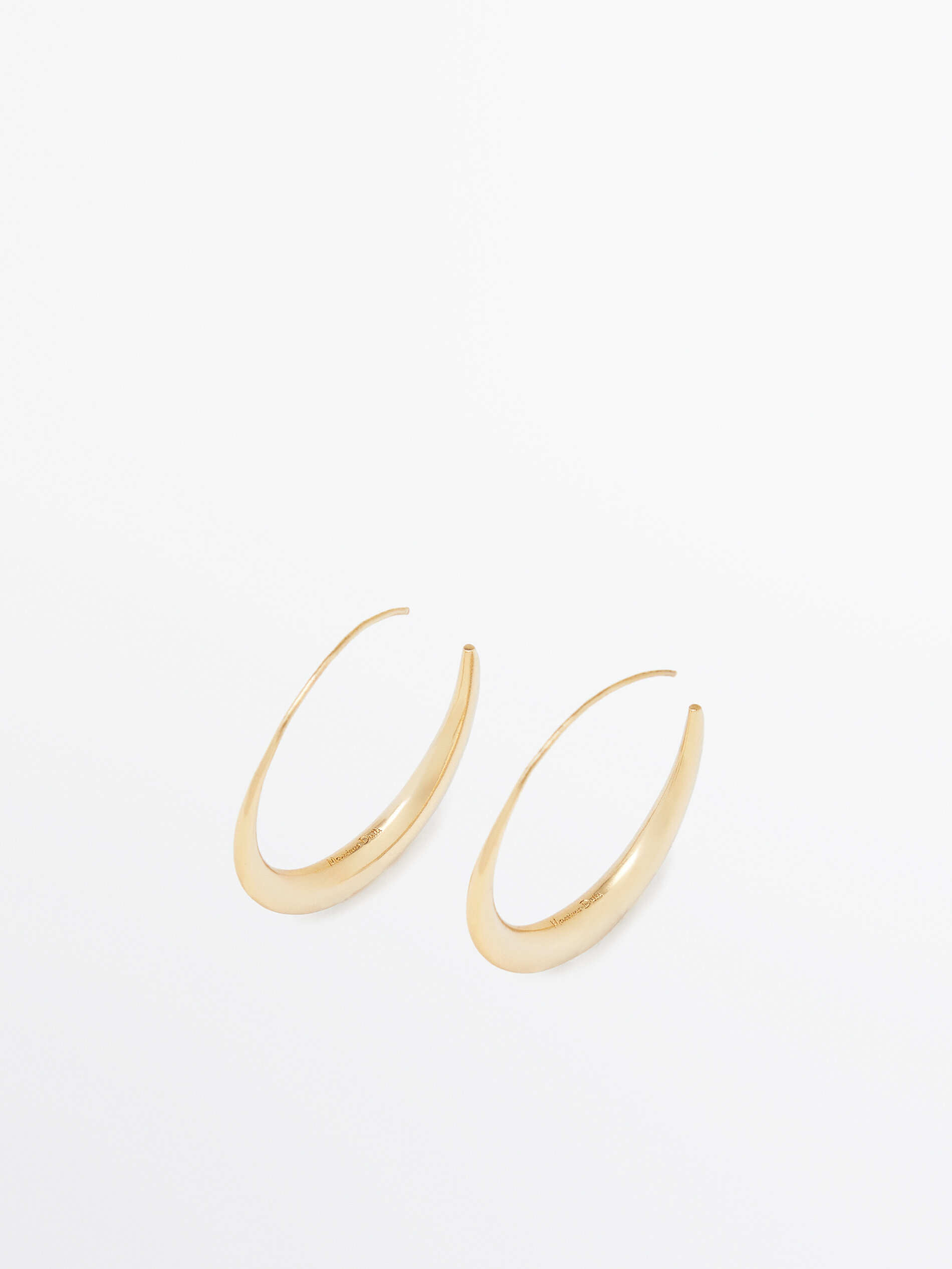 Moon hoop earrings Golden Accessories Massimo Dutti