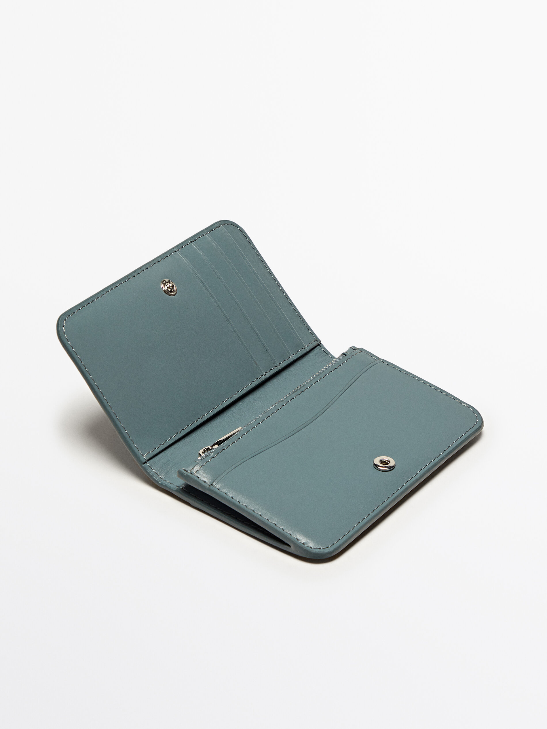 Cartera piel napa Azul Claro Marr n Topo Negro Kaki