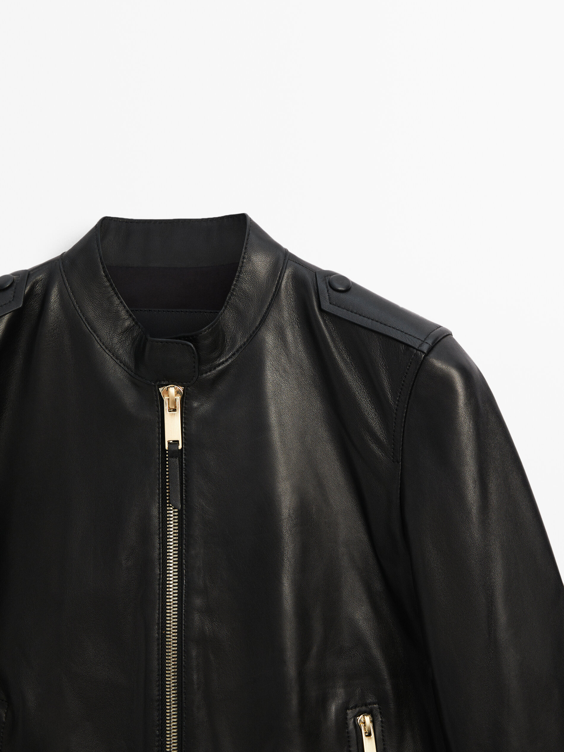 Massimo dutti sales leather jacket