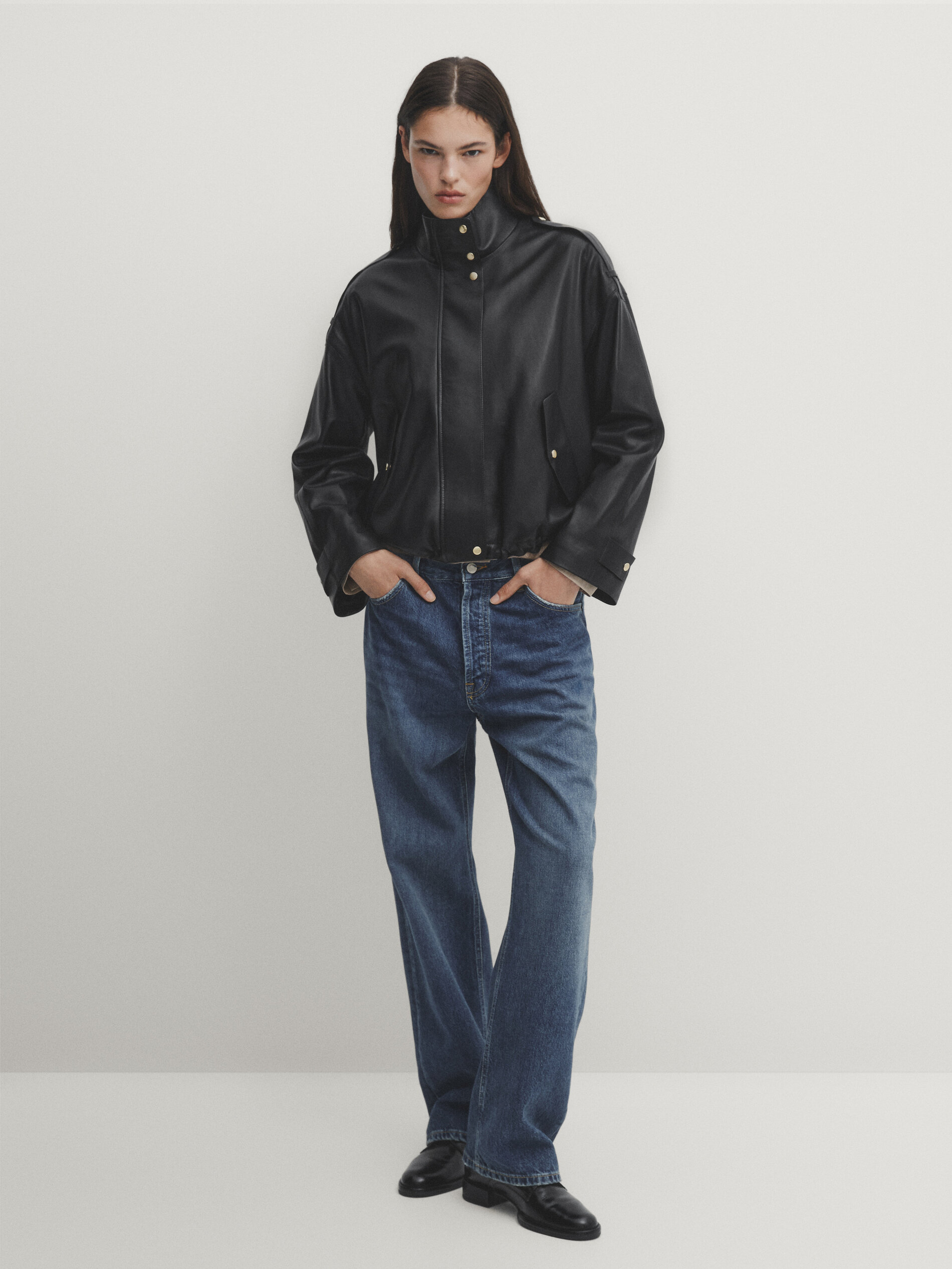Massimo dutti leather jacket sale hotsell