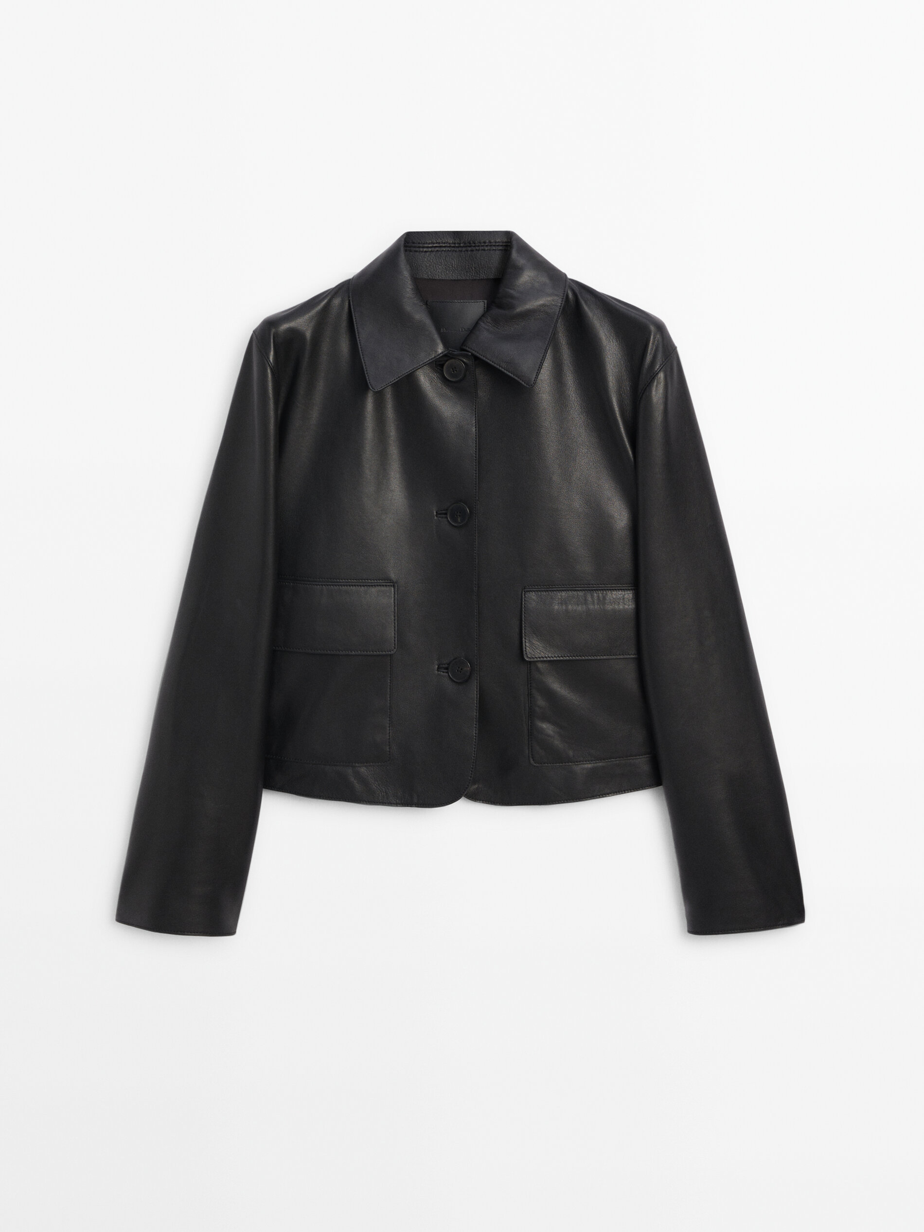 Nappa leather jacket with pockets Massimo Dutti Singapore
