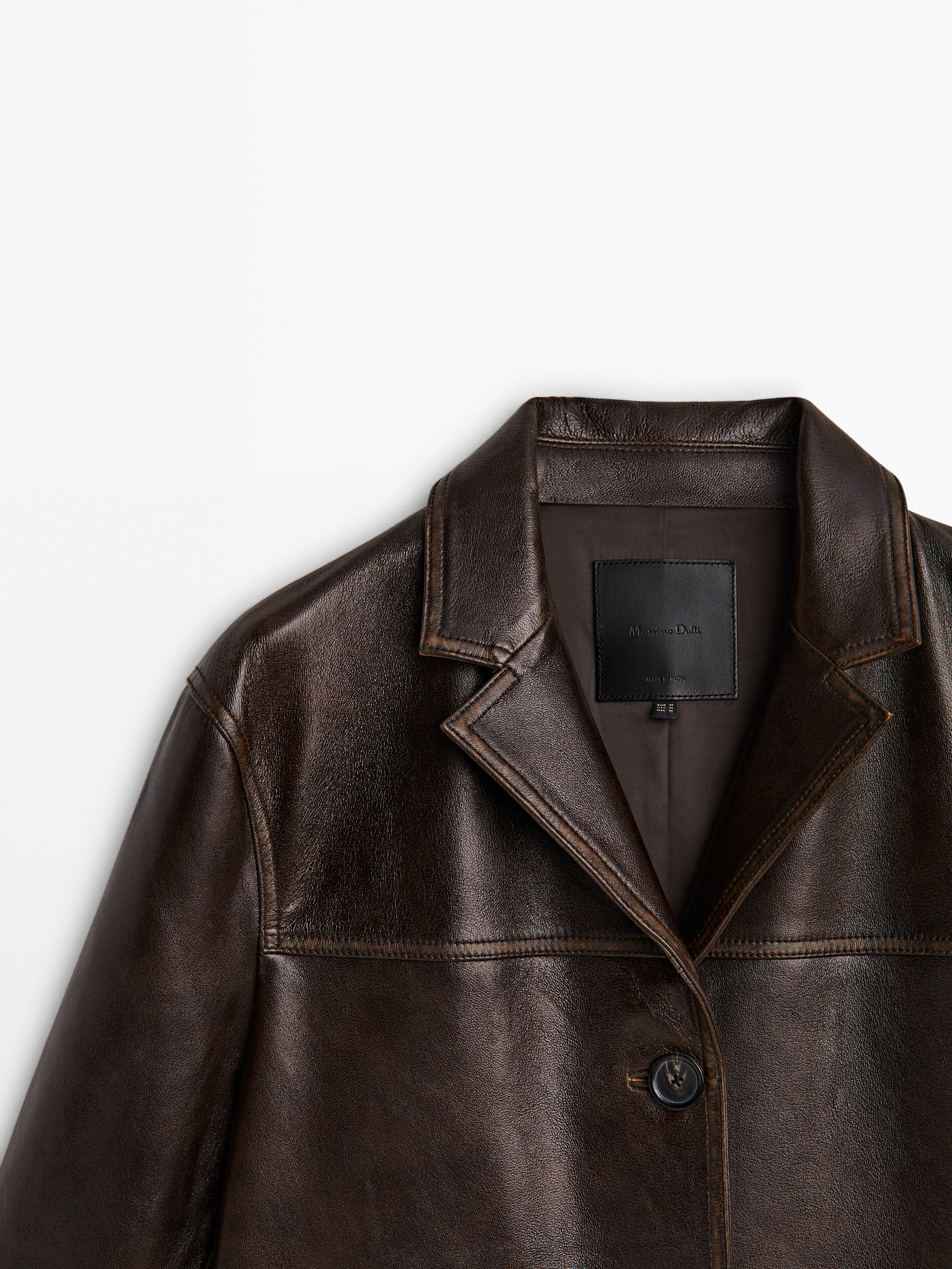 Mens distressed leather blazer online