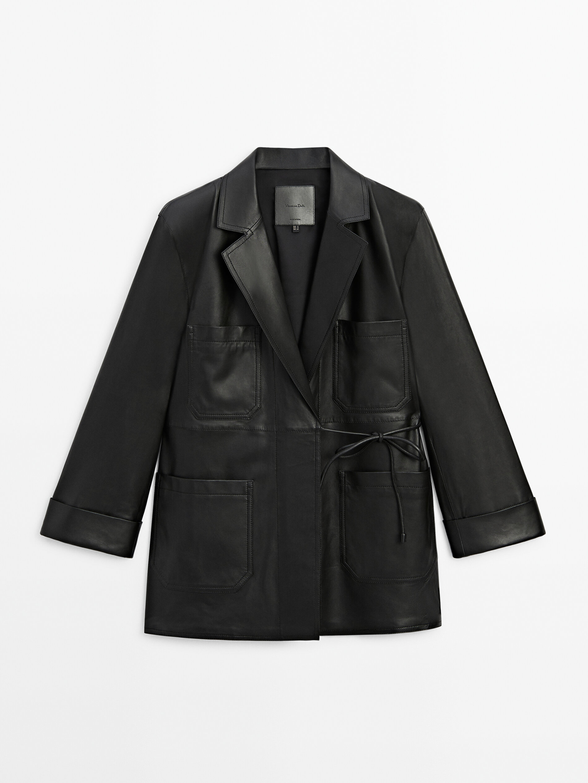 Massimo dutti hot sale leather trench