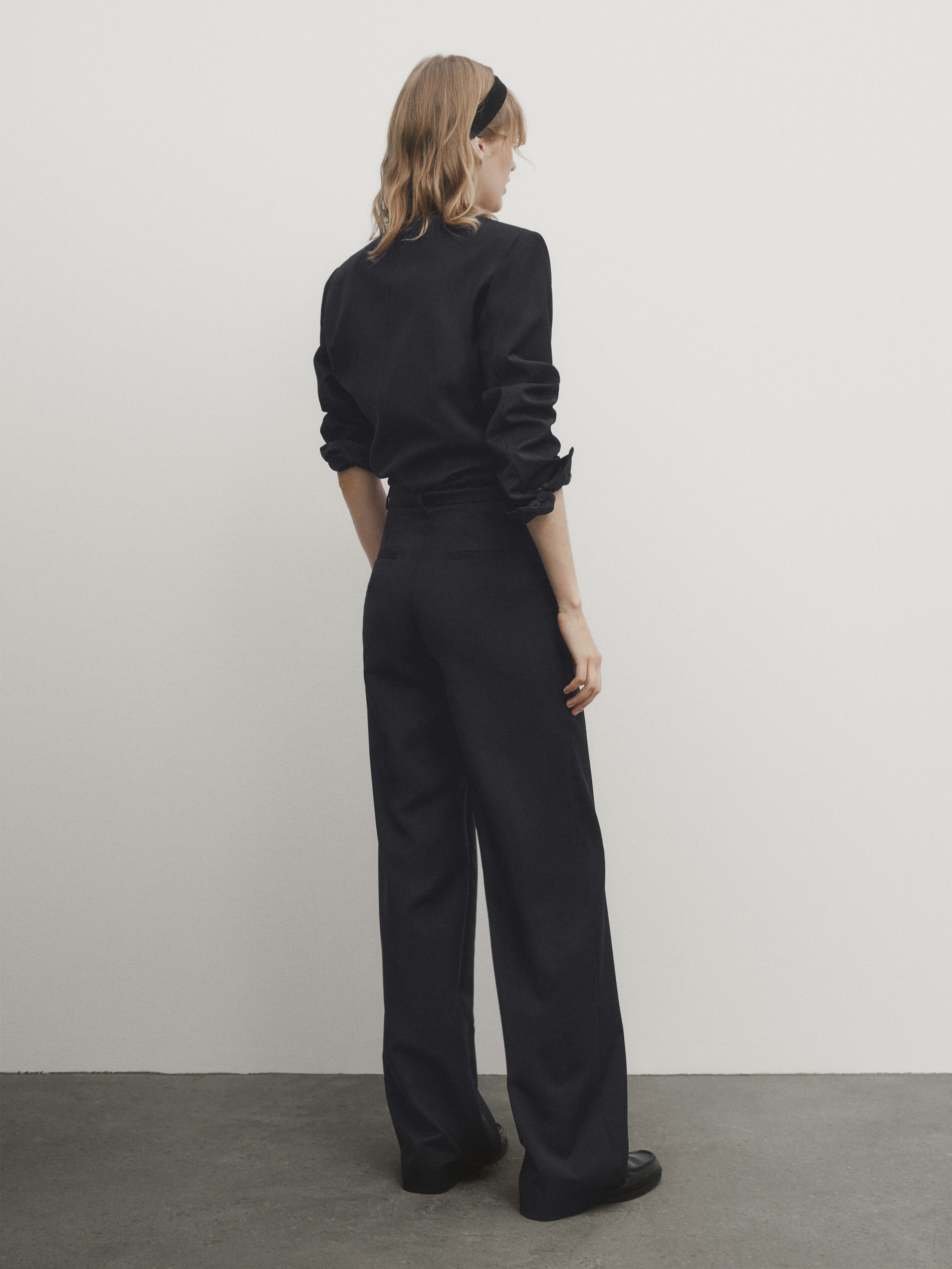 Pantaloni da completo 100 fresco lana Blu Marino Nero Abiti