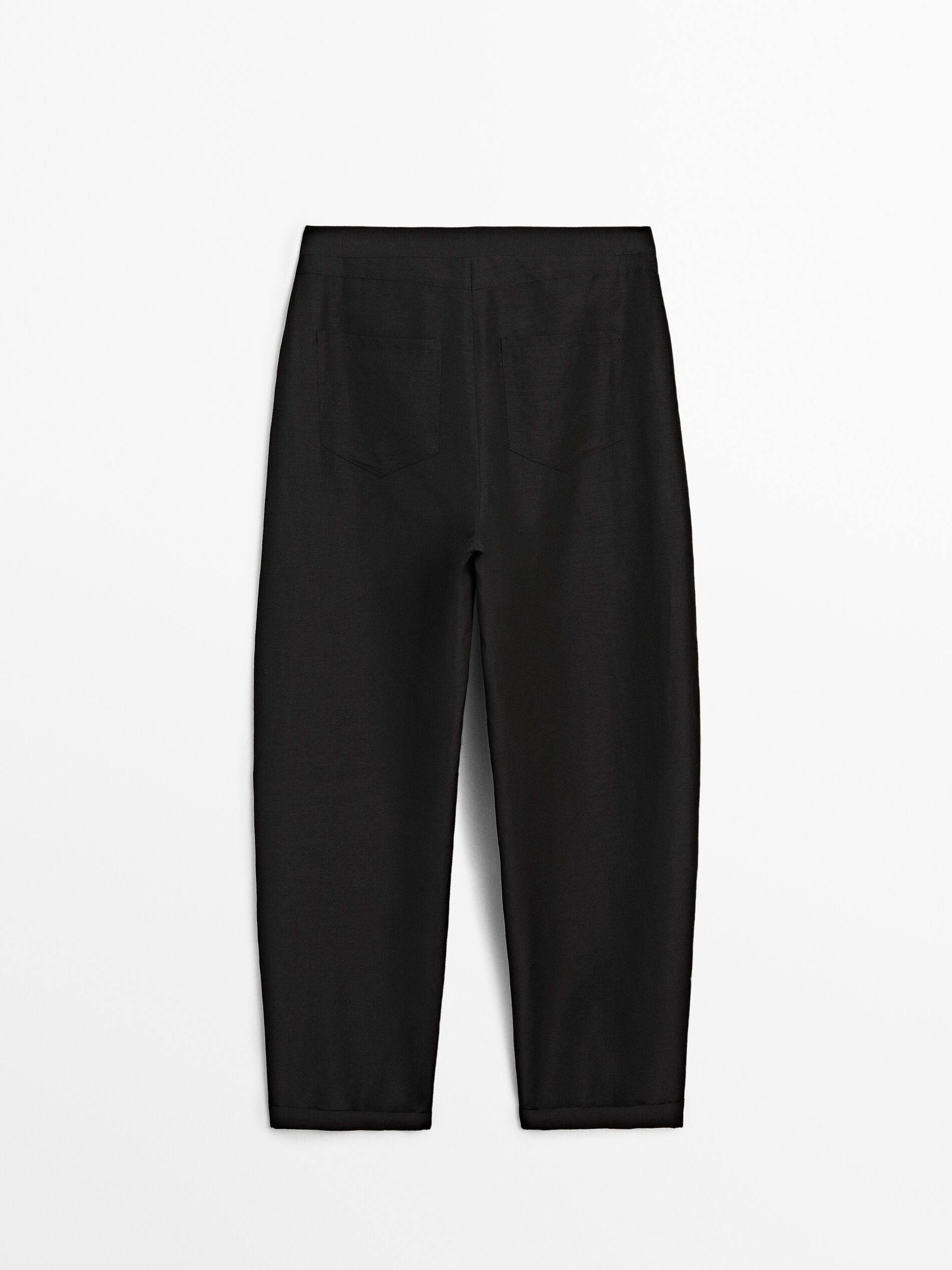 Buy Men Navy Textured Carrot Fit Trousers Online - 445288 | Peter England