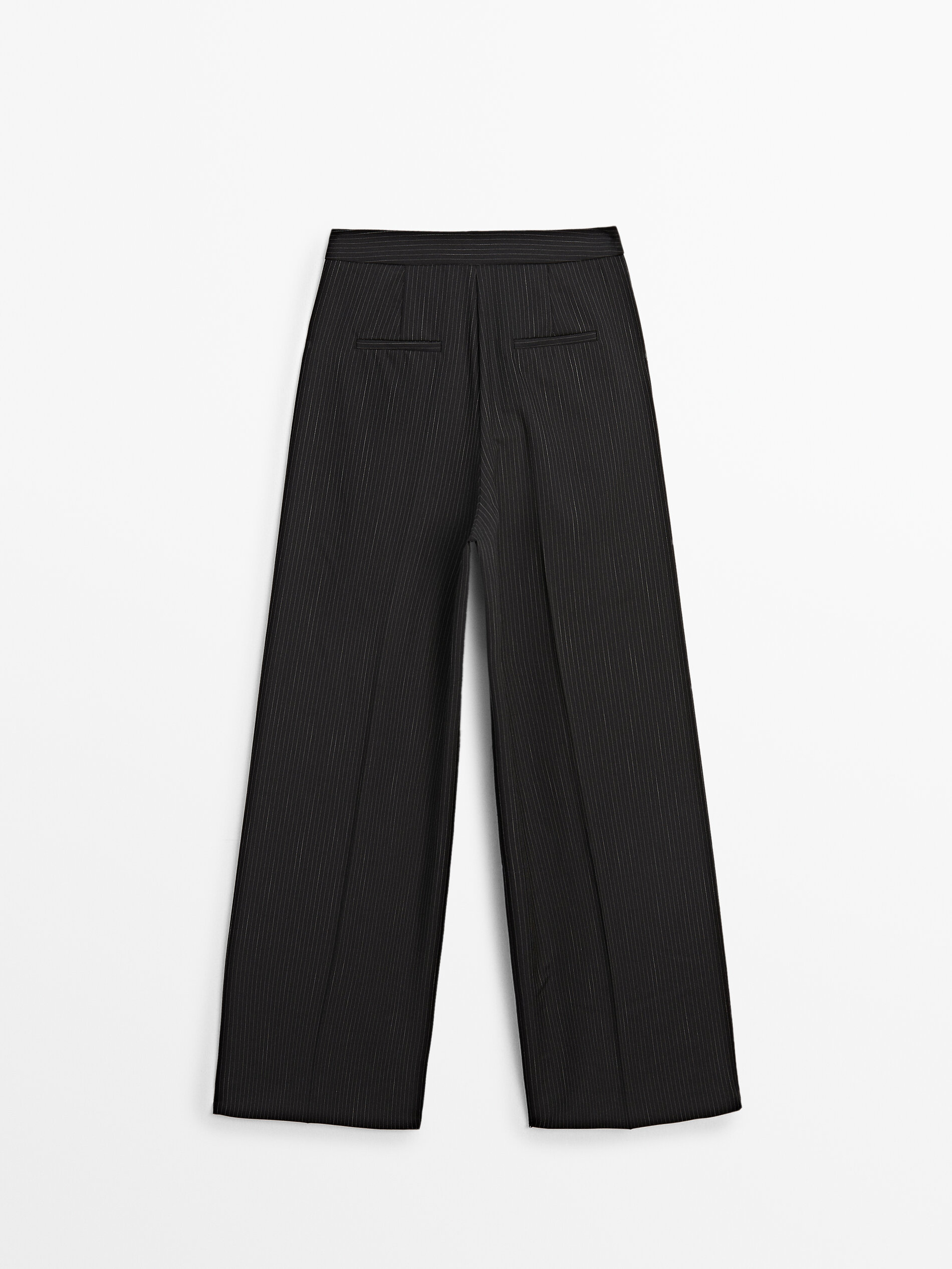 Mens black pinstripe trousers online