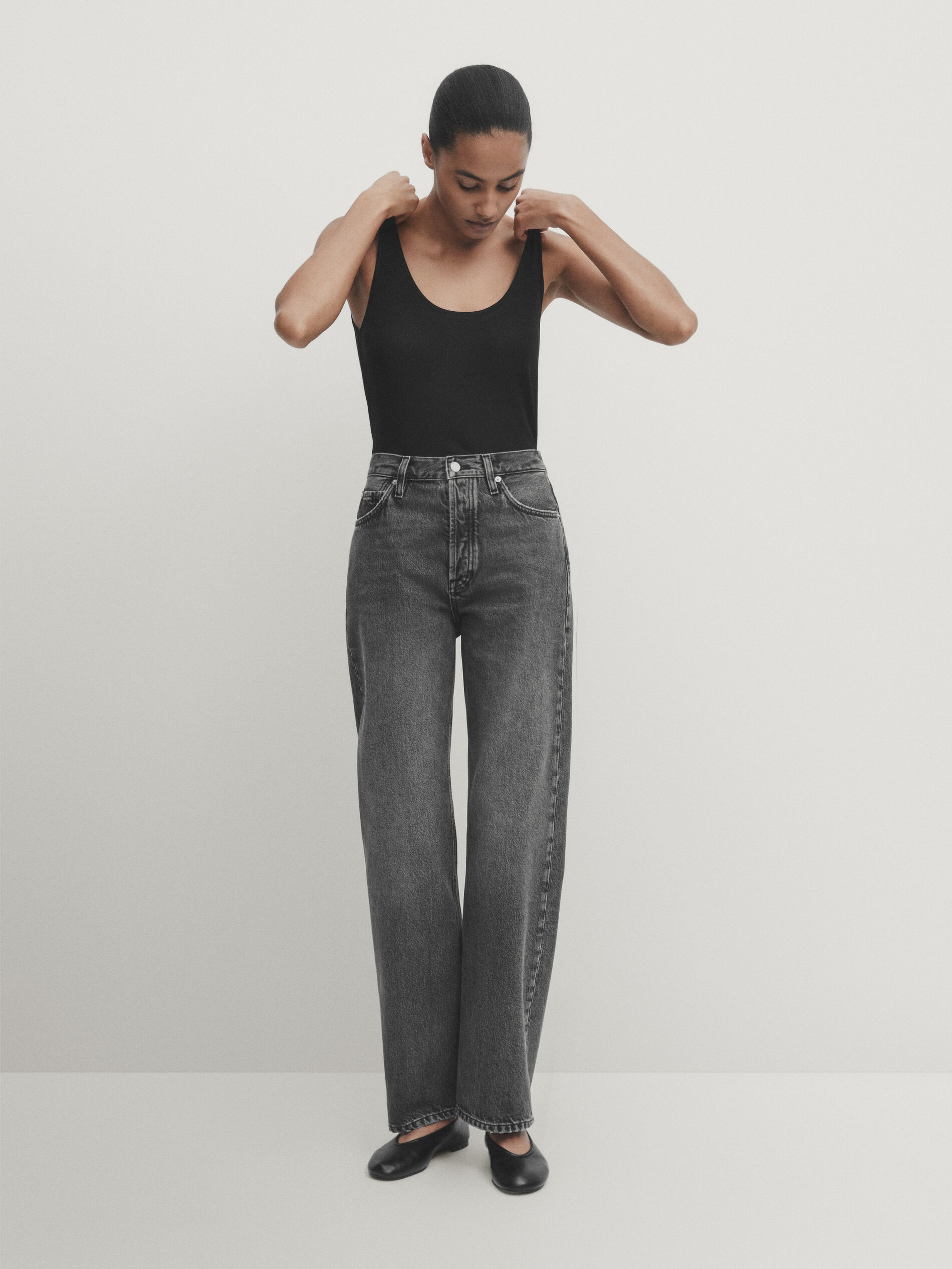 Jean straight taille cheap haute