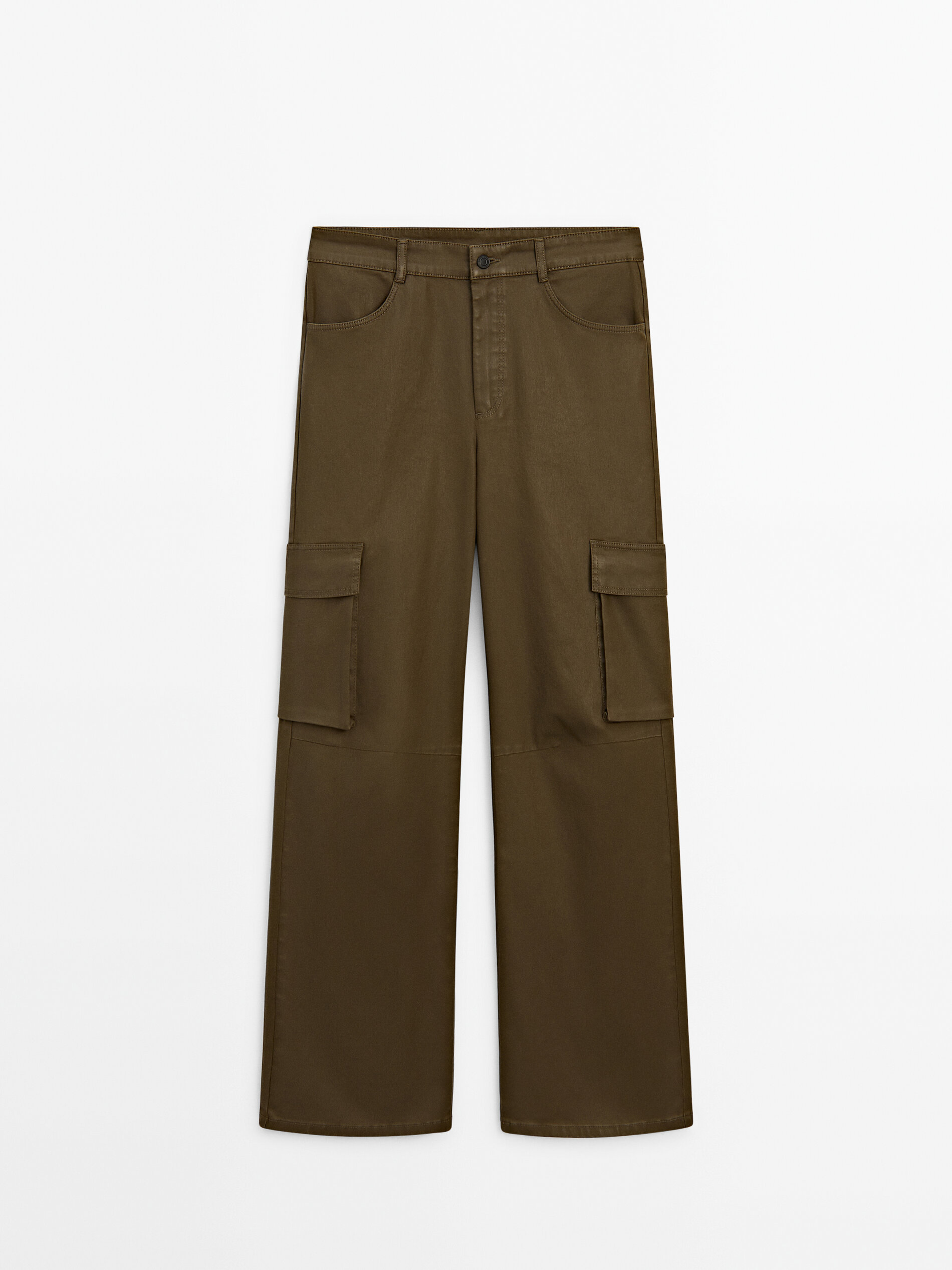 Waxed cargo trousers