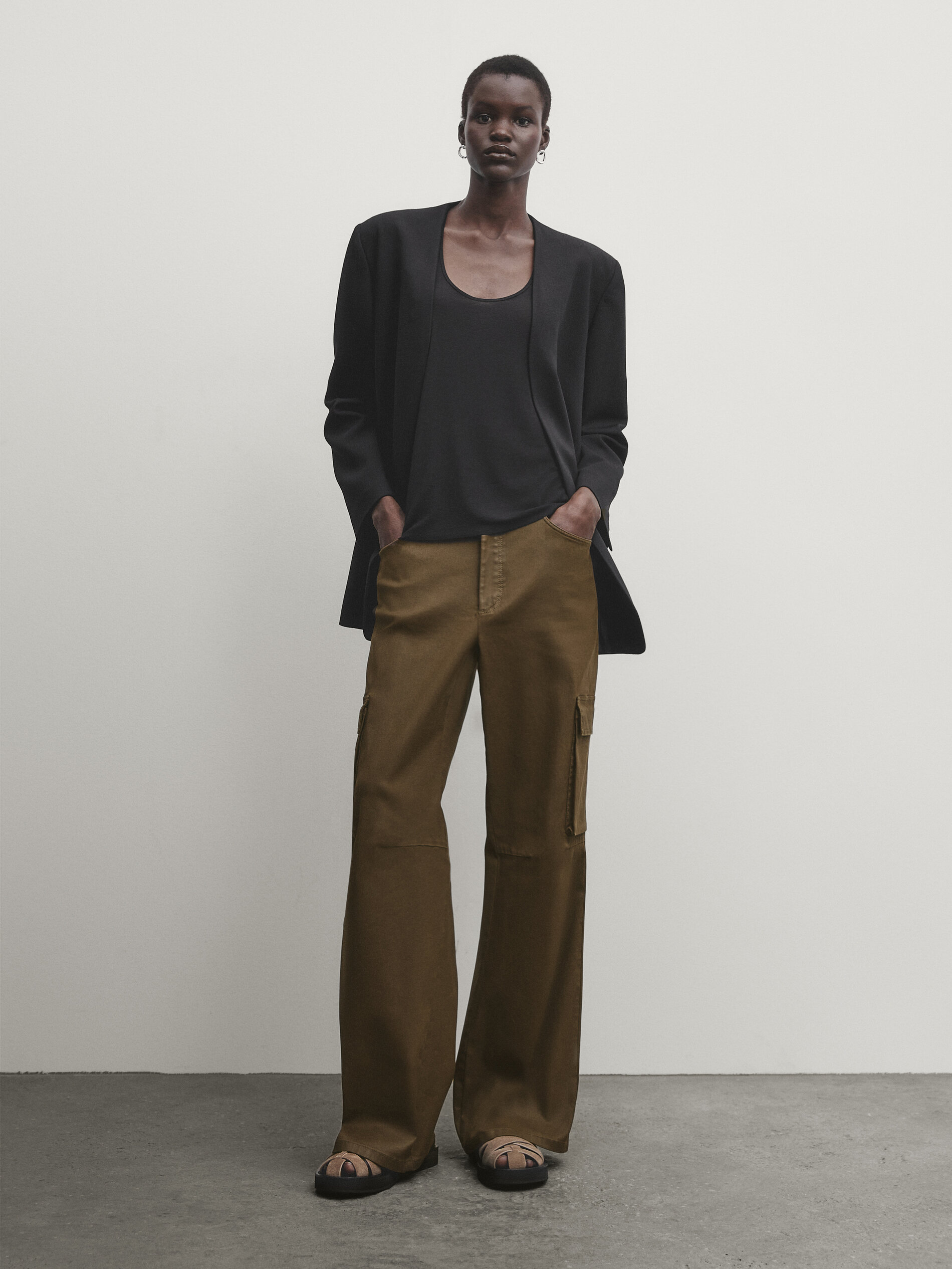 Pantalon enduit hotsell zara