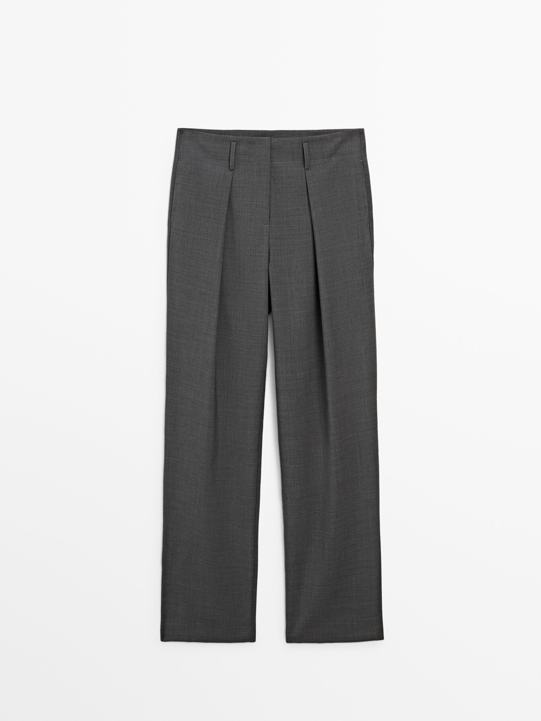 Wide-leg Twill Pants - White/black patterned - Ladies | H&M US