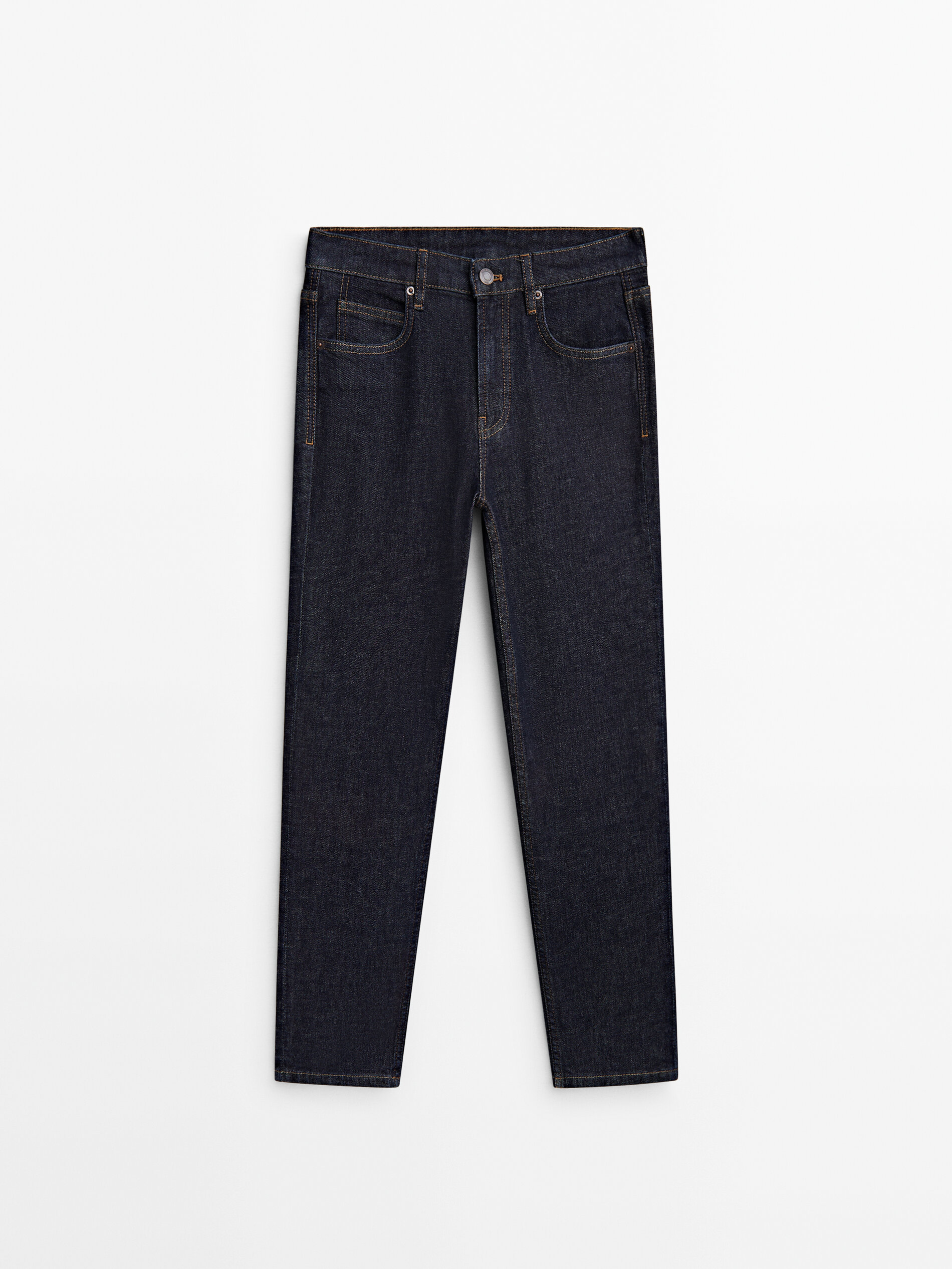Cropped comfort slim fit mid rise jeans