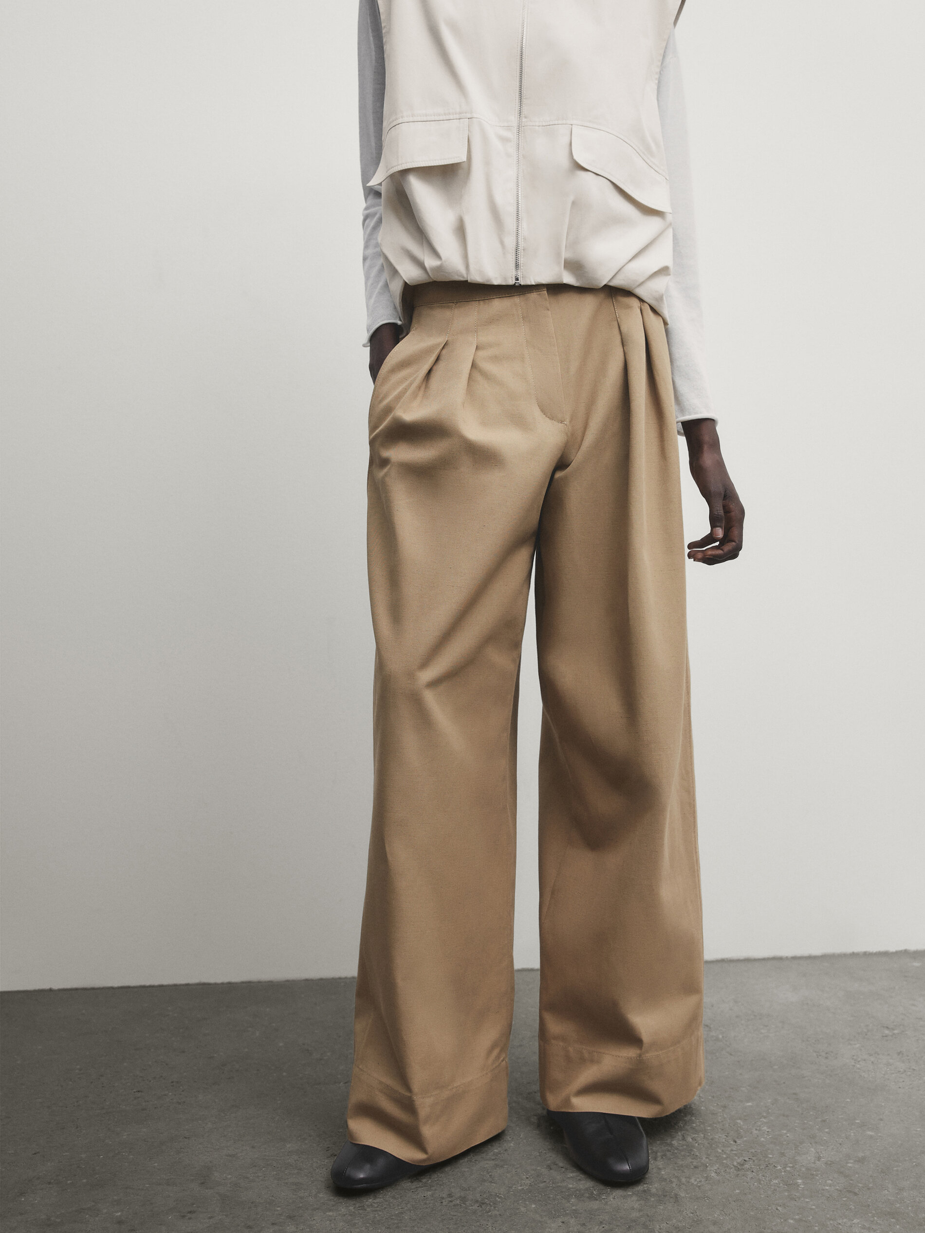 Cheap wide outlet leg trousers