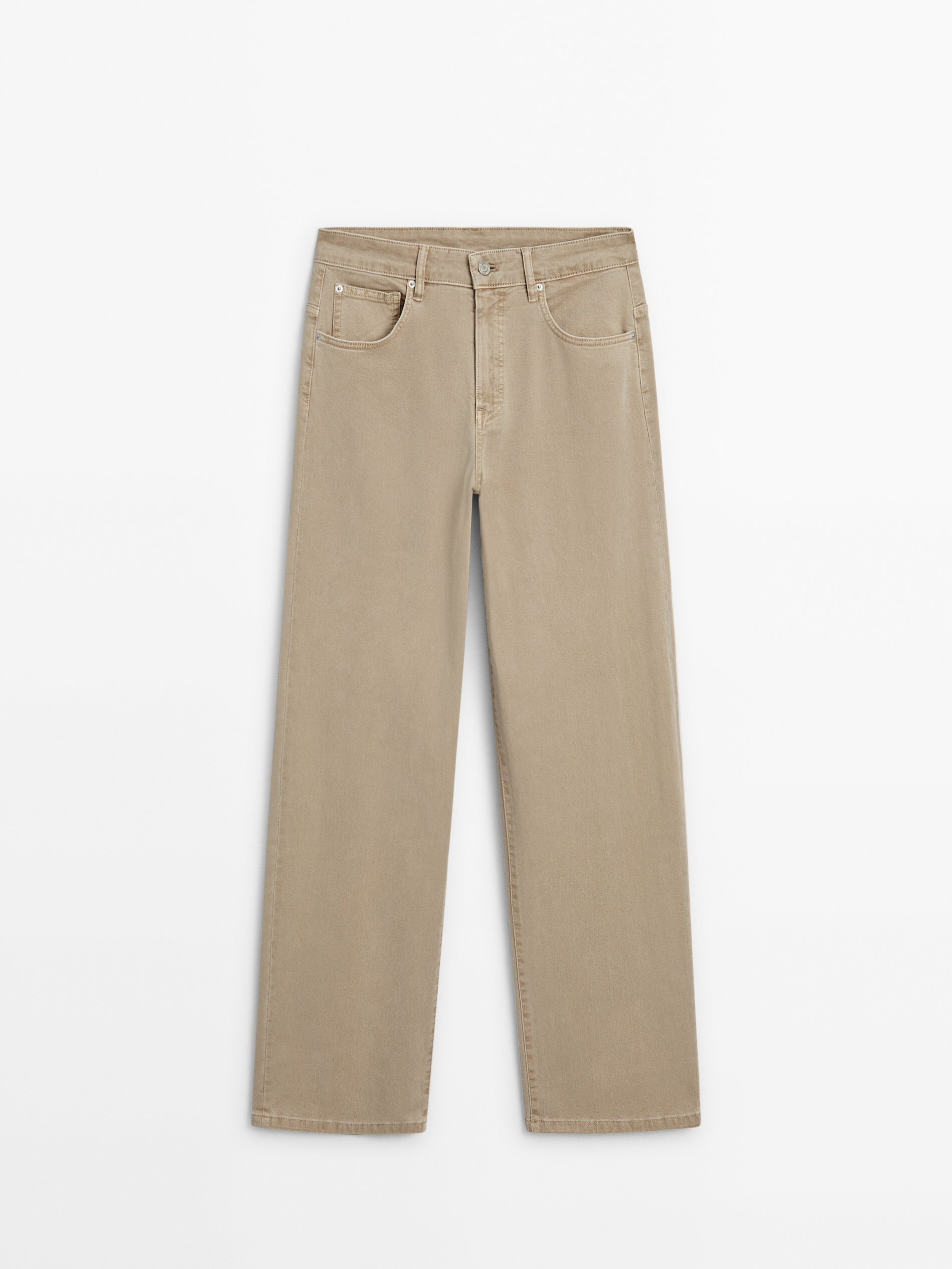 Jeans beige pull shop and bear