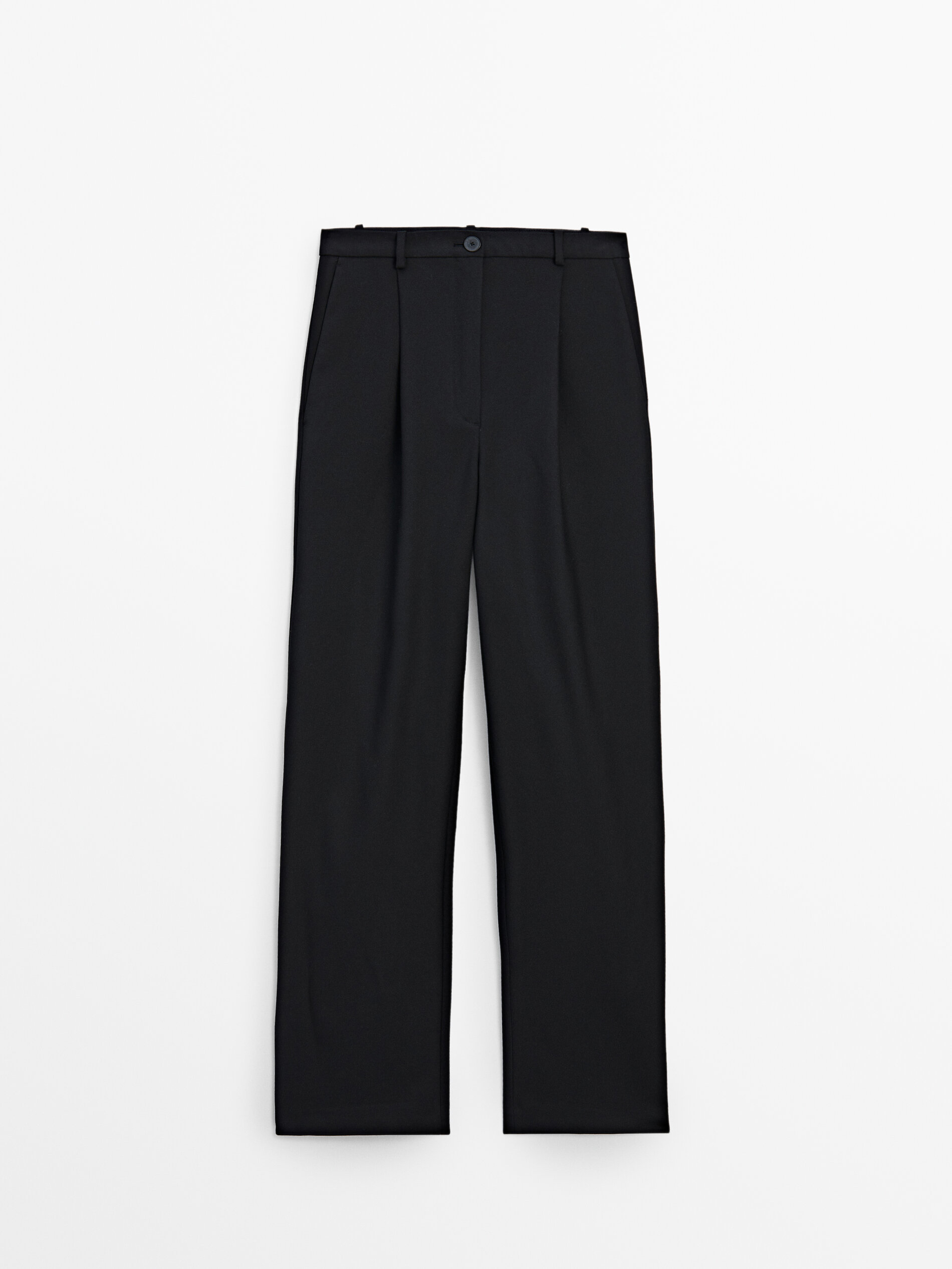 Pantalones anchos negro outlet