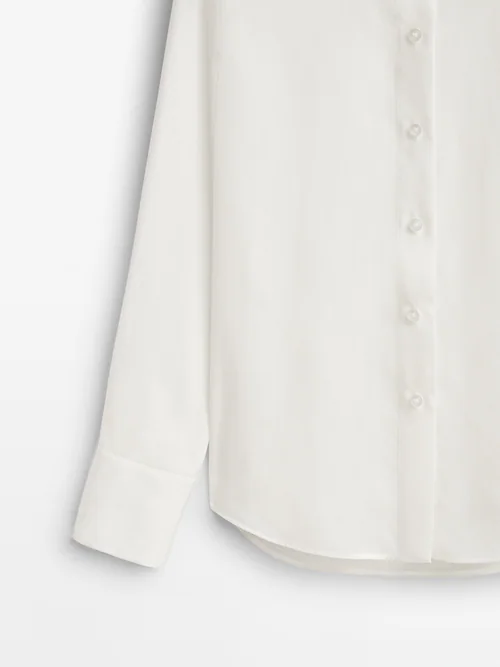 Flowing shirt · Cream, Massimo · Blue Deep Shirts | Dutti