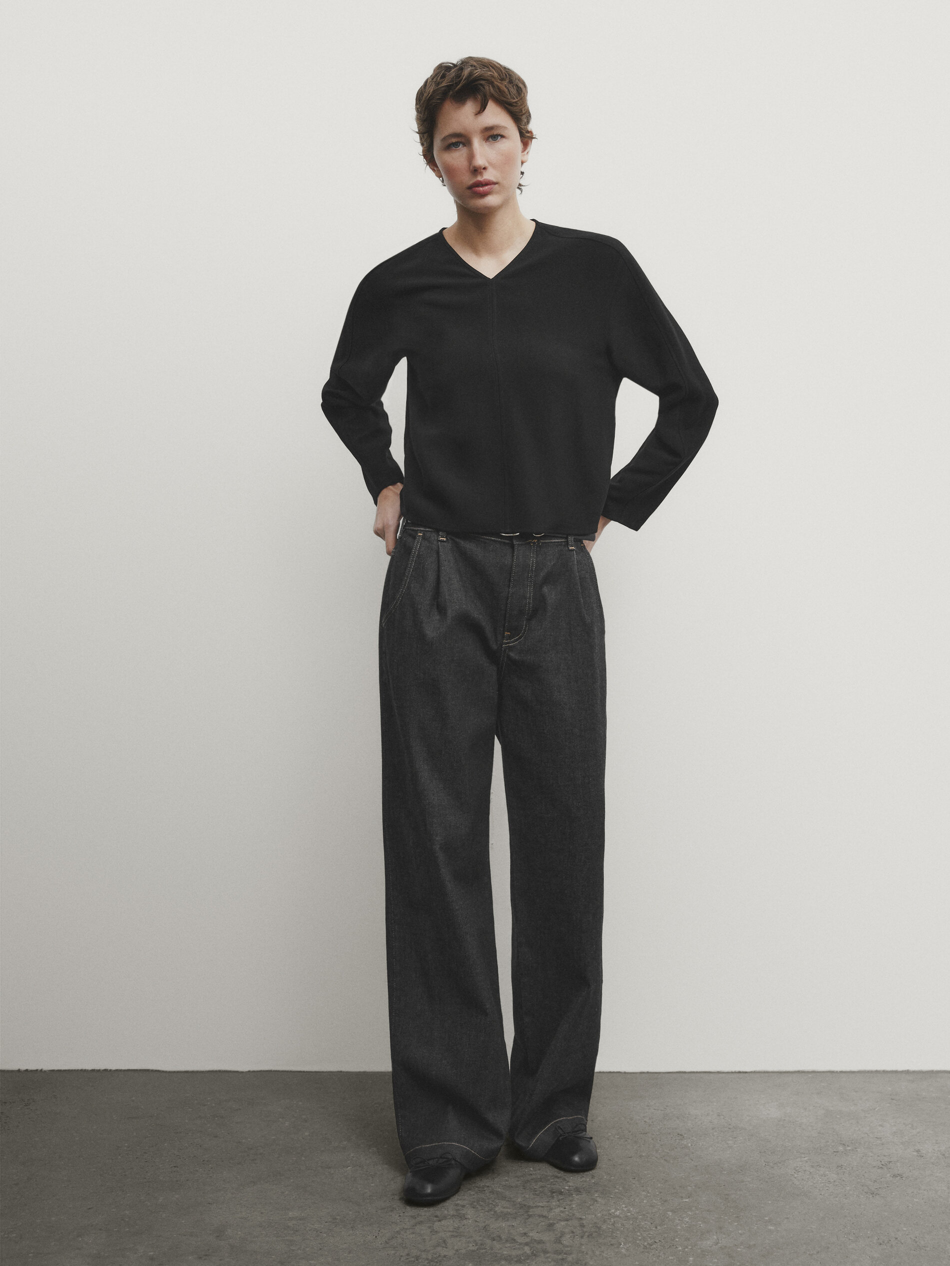 Blusa negra 2025 massimo dutti