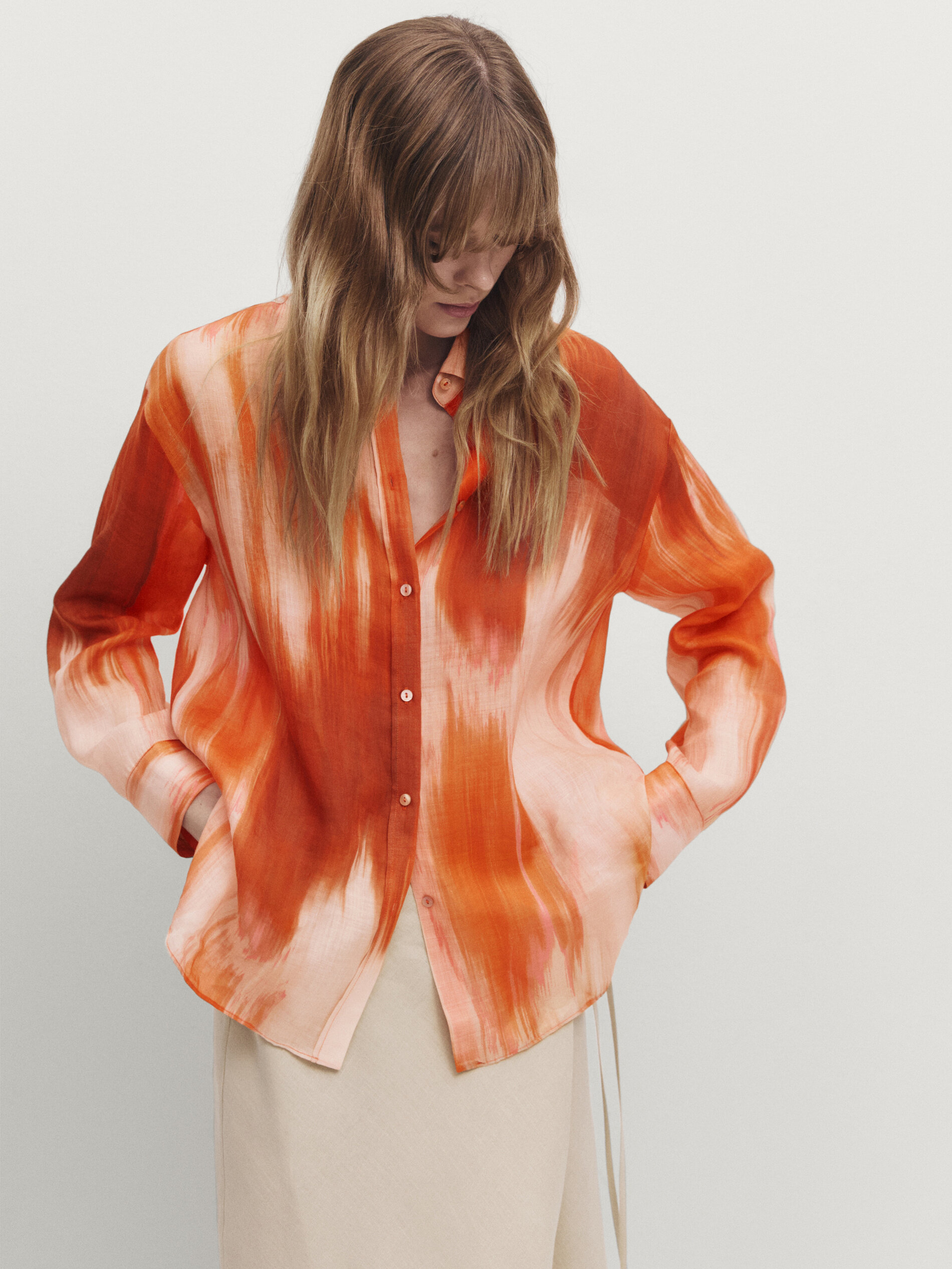 Orange on sale shirt mens
