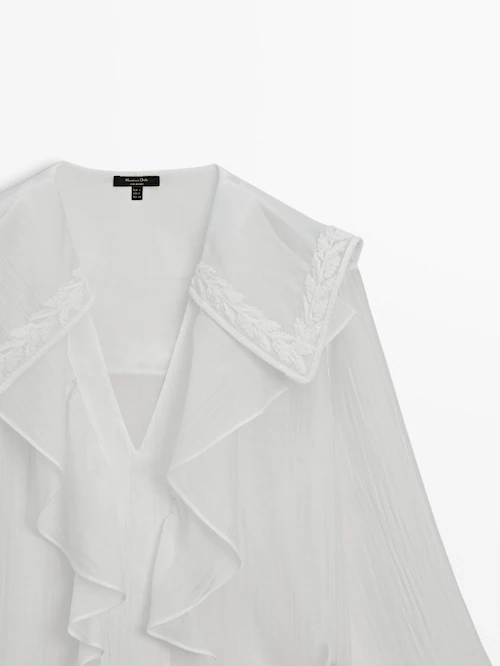 NEW Sexy White Blouse Ruffled Tuxedo Dress Shirt Corset Back