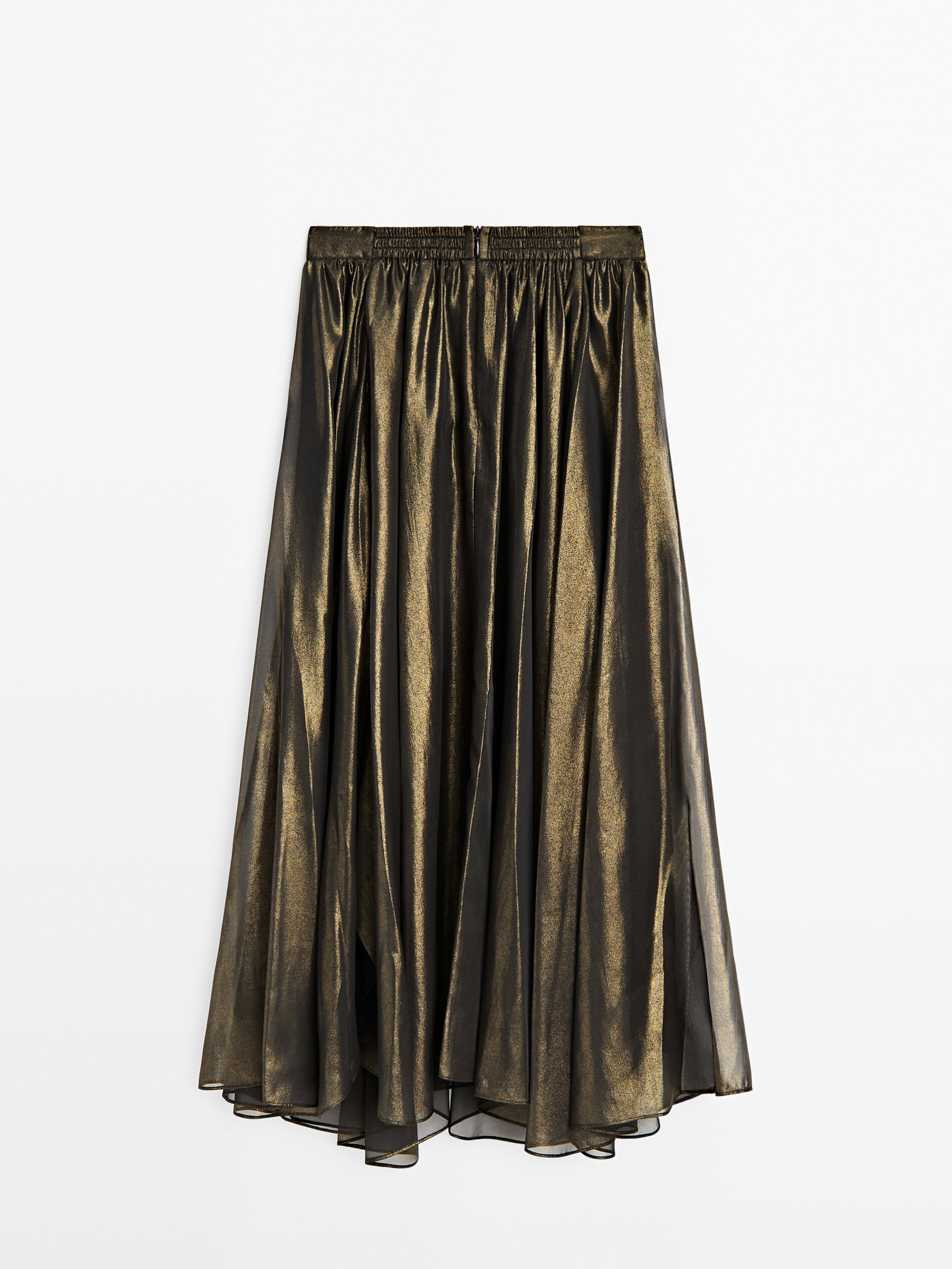 Gold pleated best sale skirt