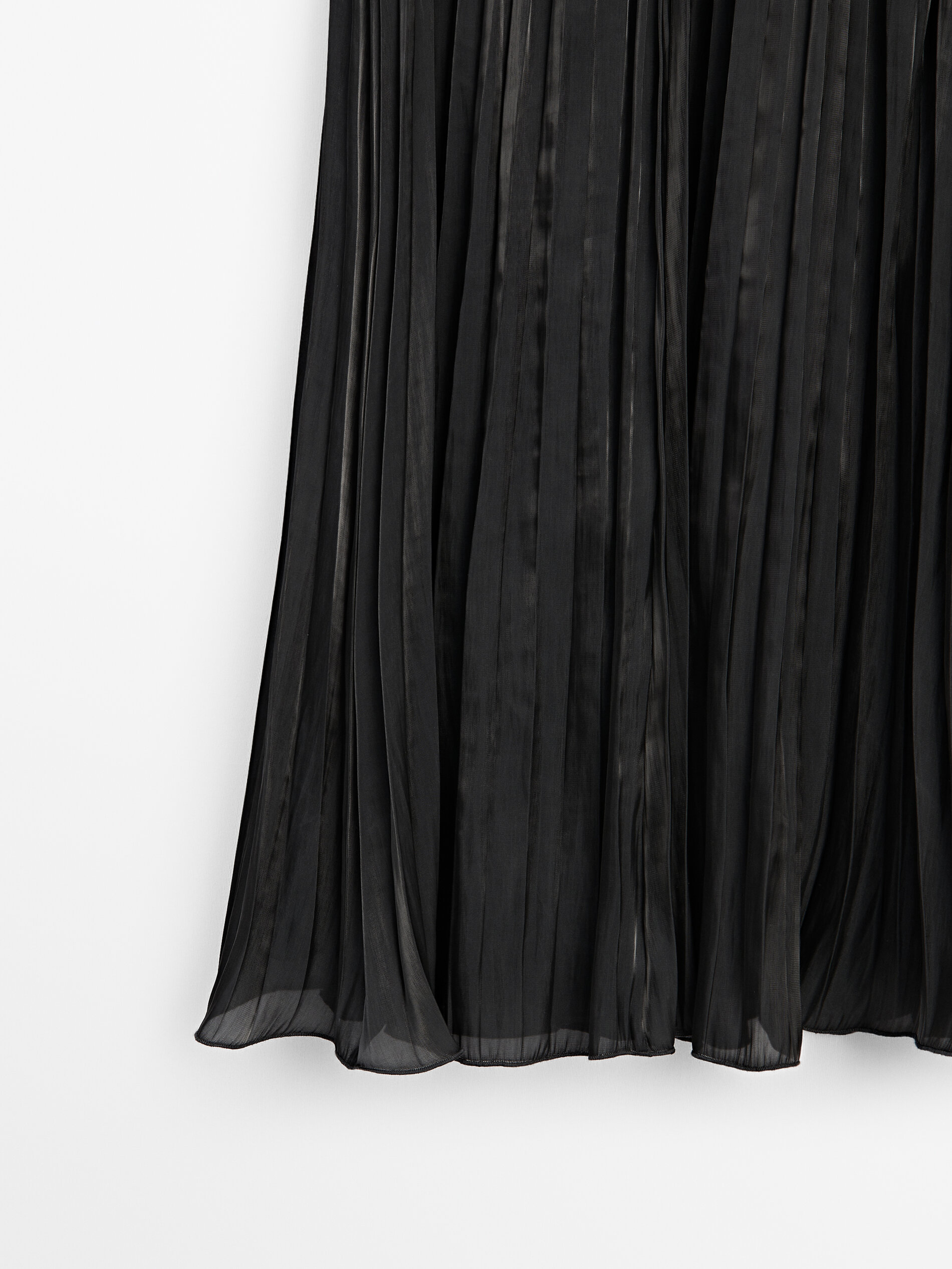 Jupe plissée noire online voile