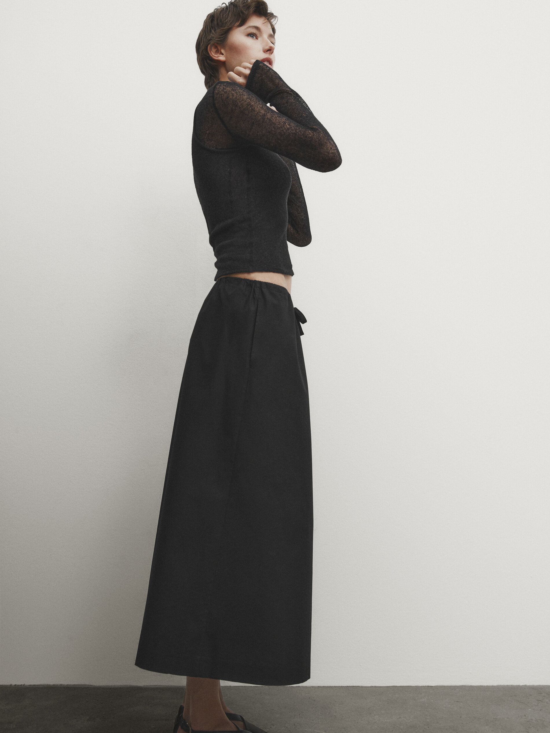 100 cotton poplin skirt
