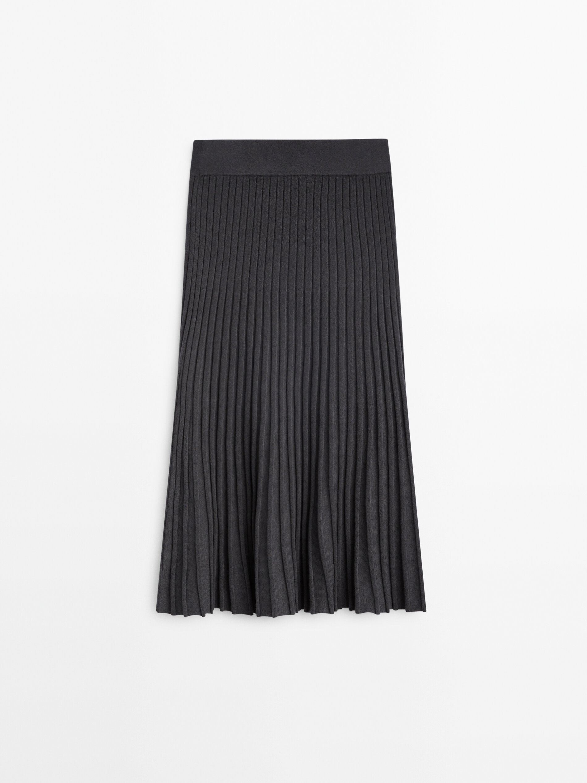Massimo dutti best sale grey pleated skirt