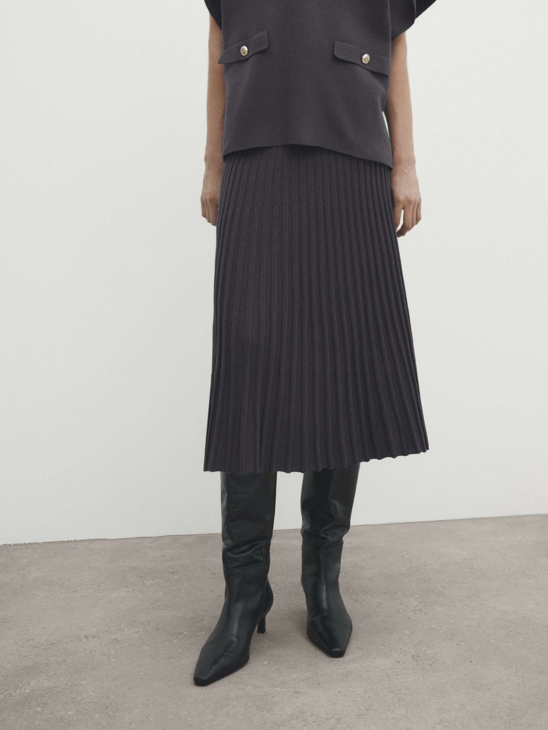 Knit skirt on sale massimo dutti