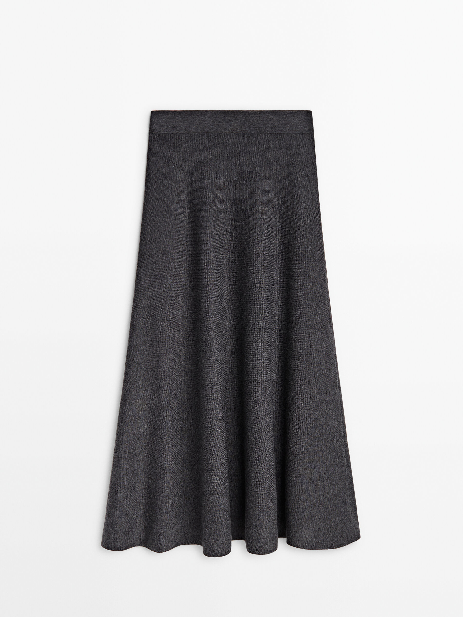 Flared knit skirt with zip top