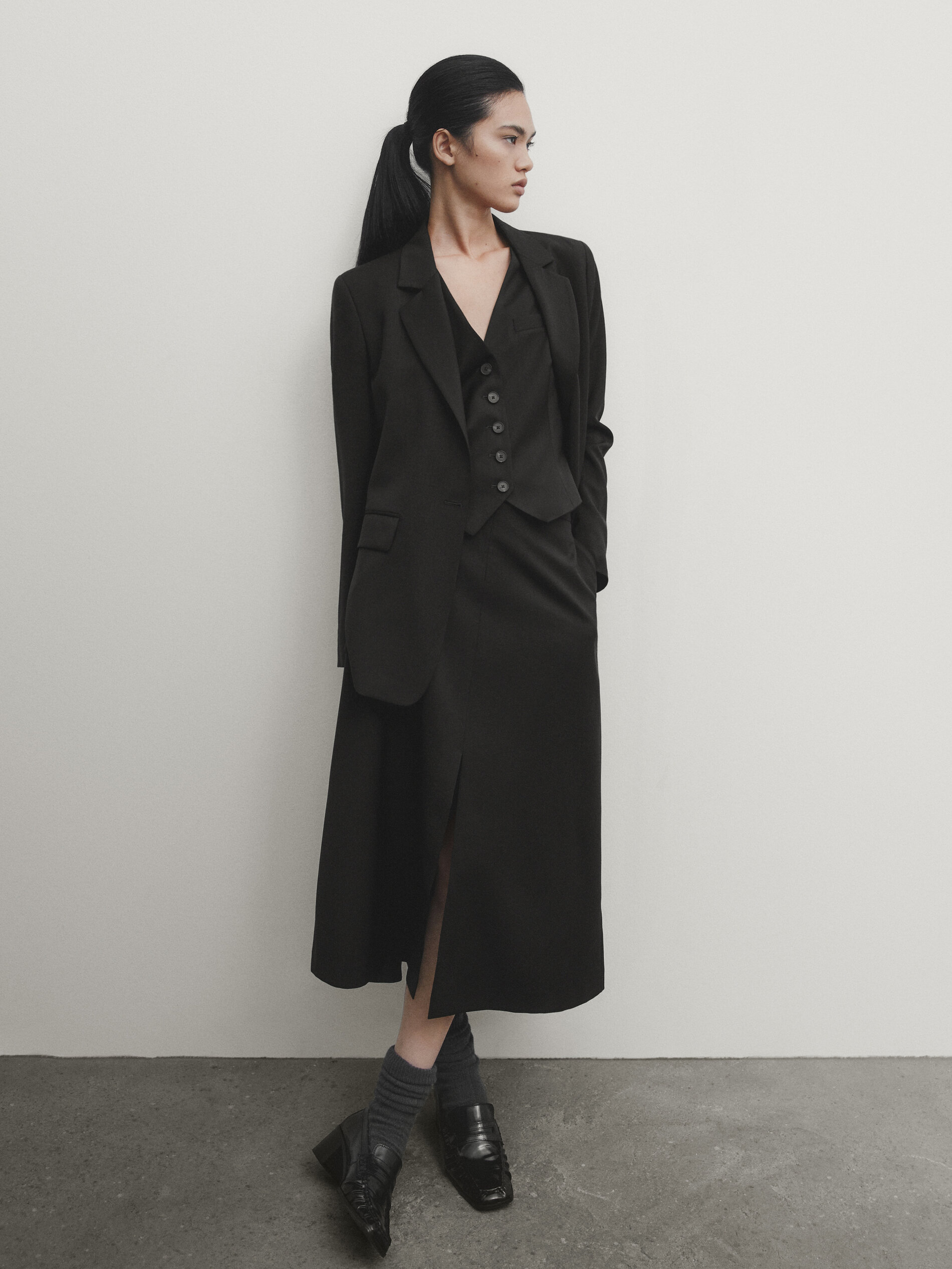 Midi skirt 2025 trench coat