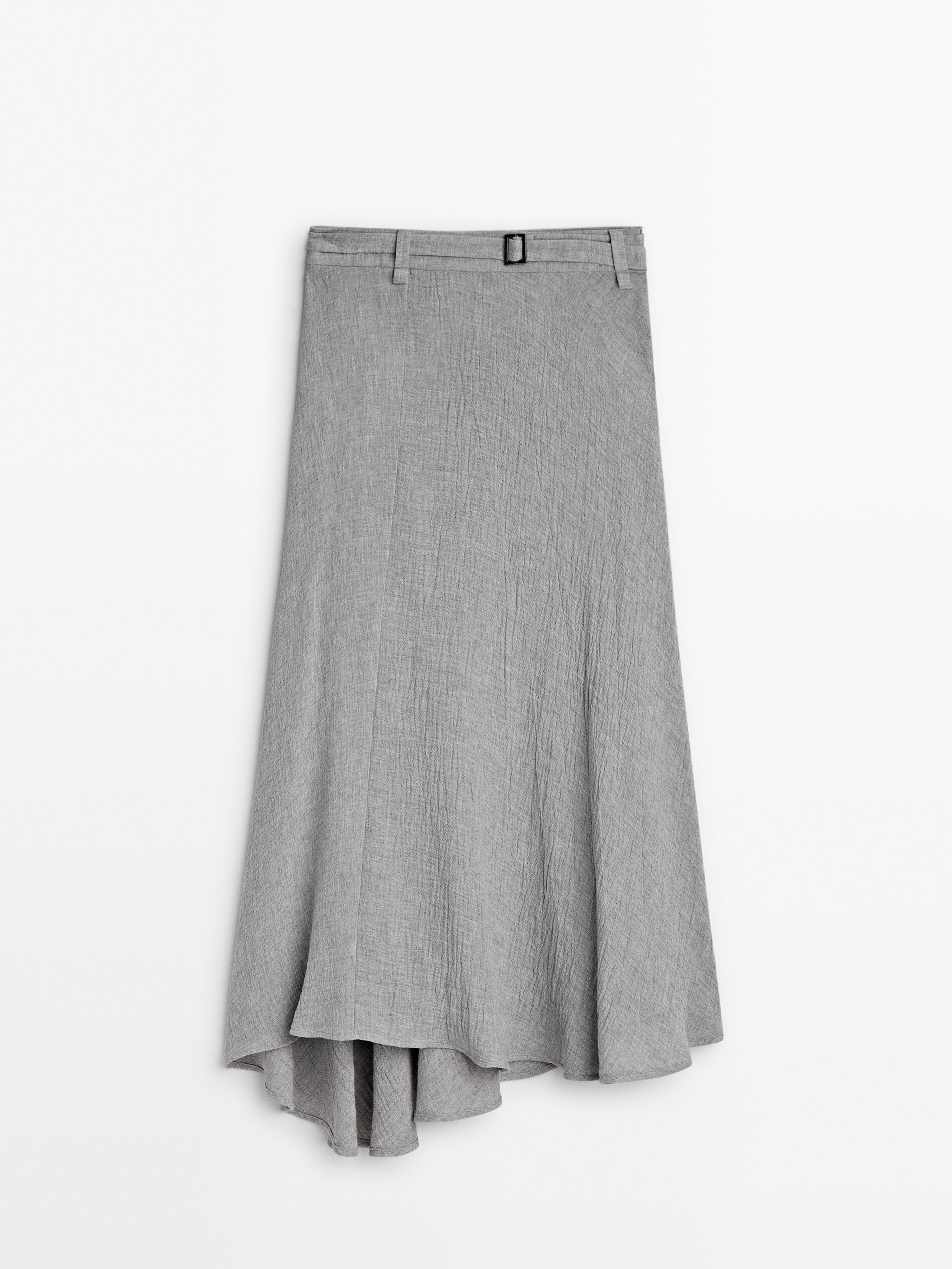 Flounce Denim Maxi Skirt – washlabshop