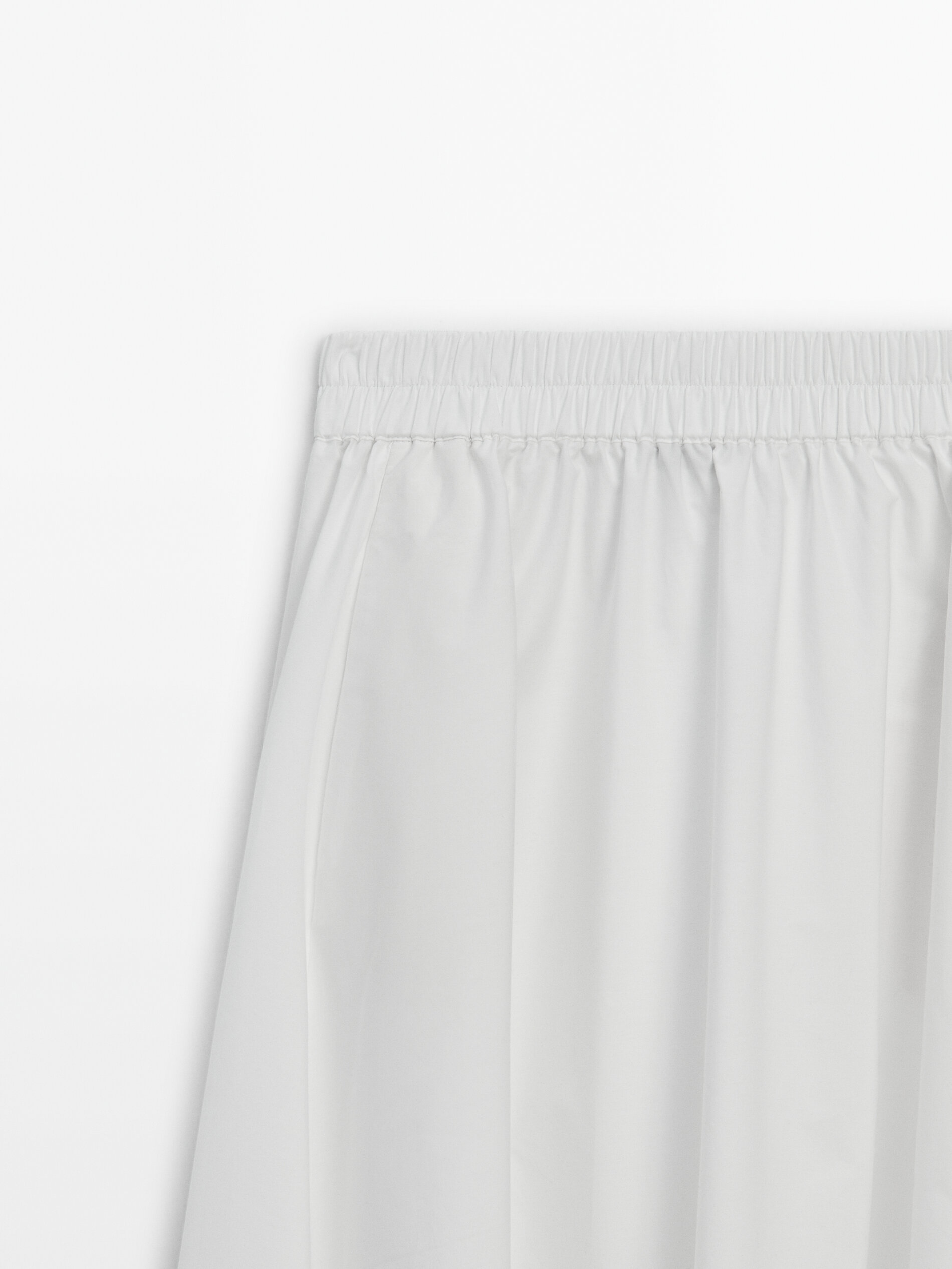 Massimo dutti white sales pleated skirt