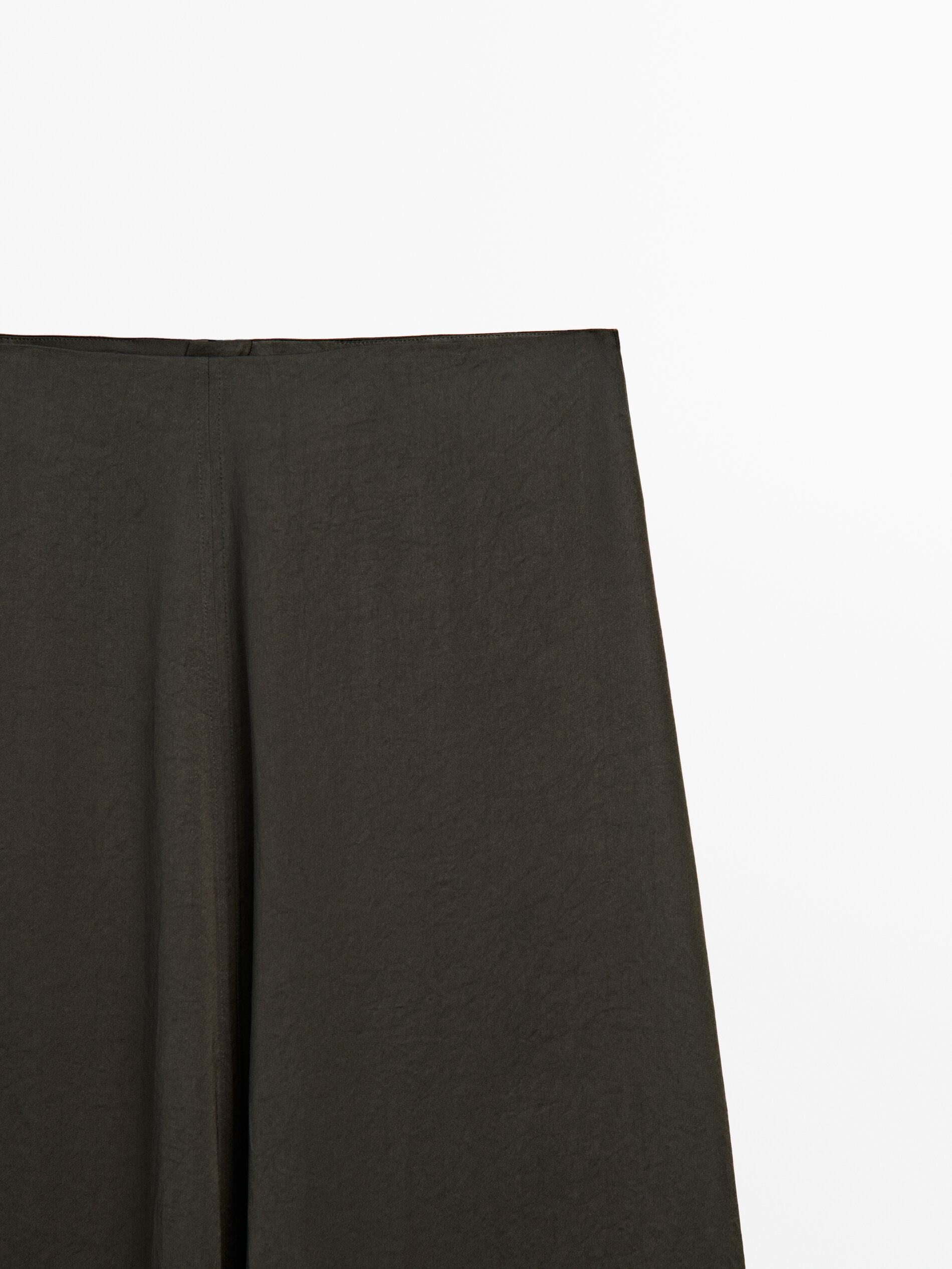 Massimo dutti black satin skirt top