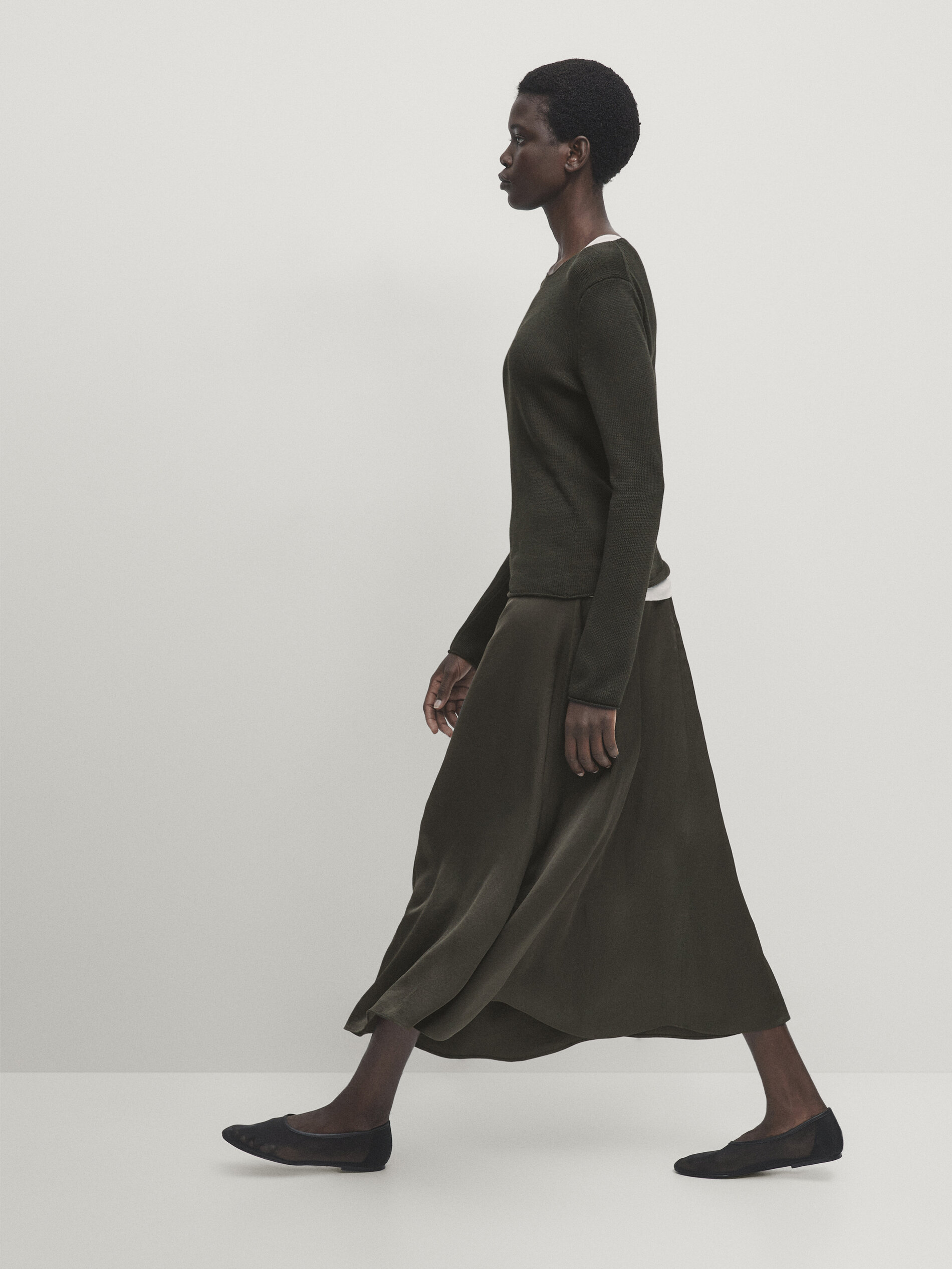 Mid length top satin skirts value