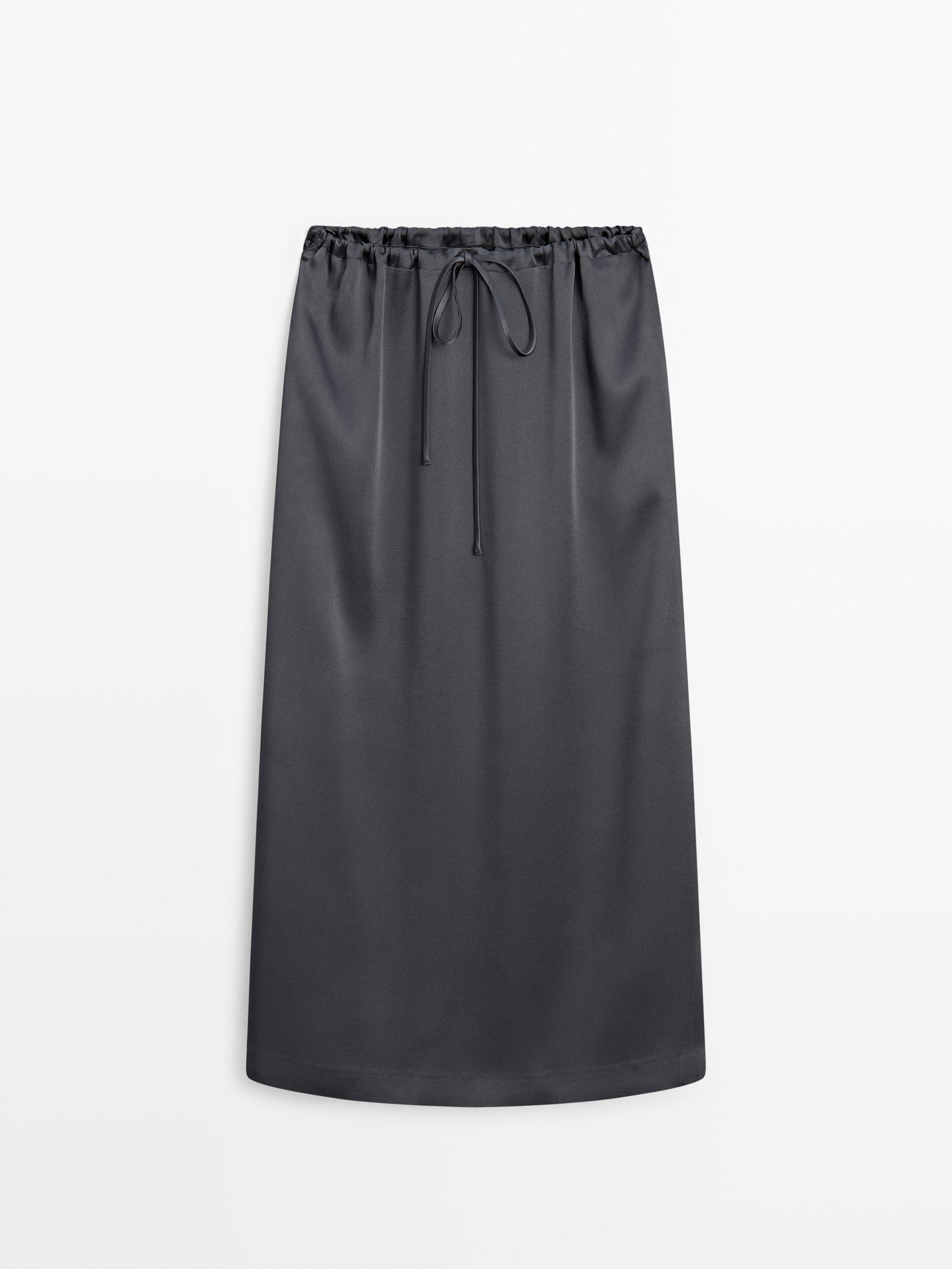 Satin midi online skirt massimo dutti