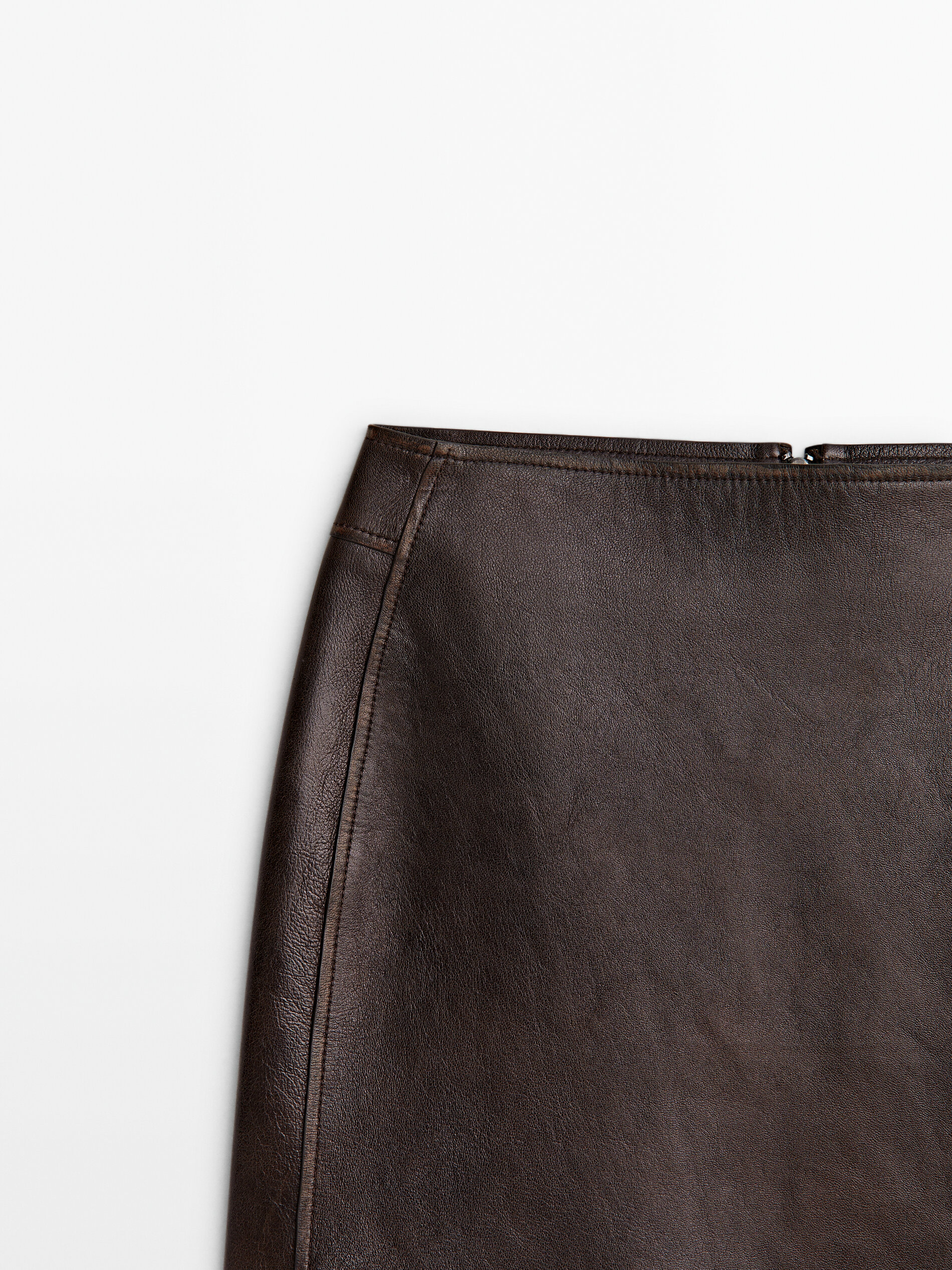 Jupe cuir massimo shop dutti