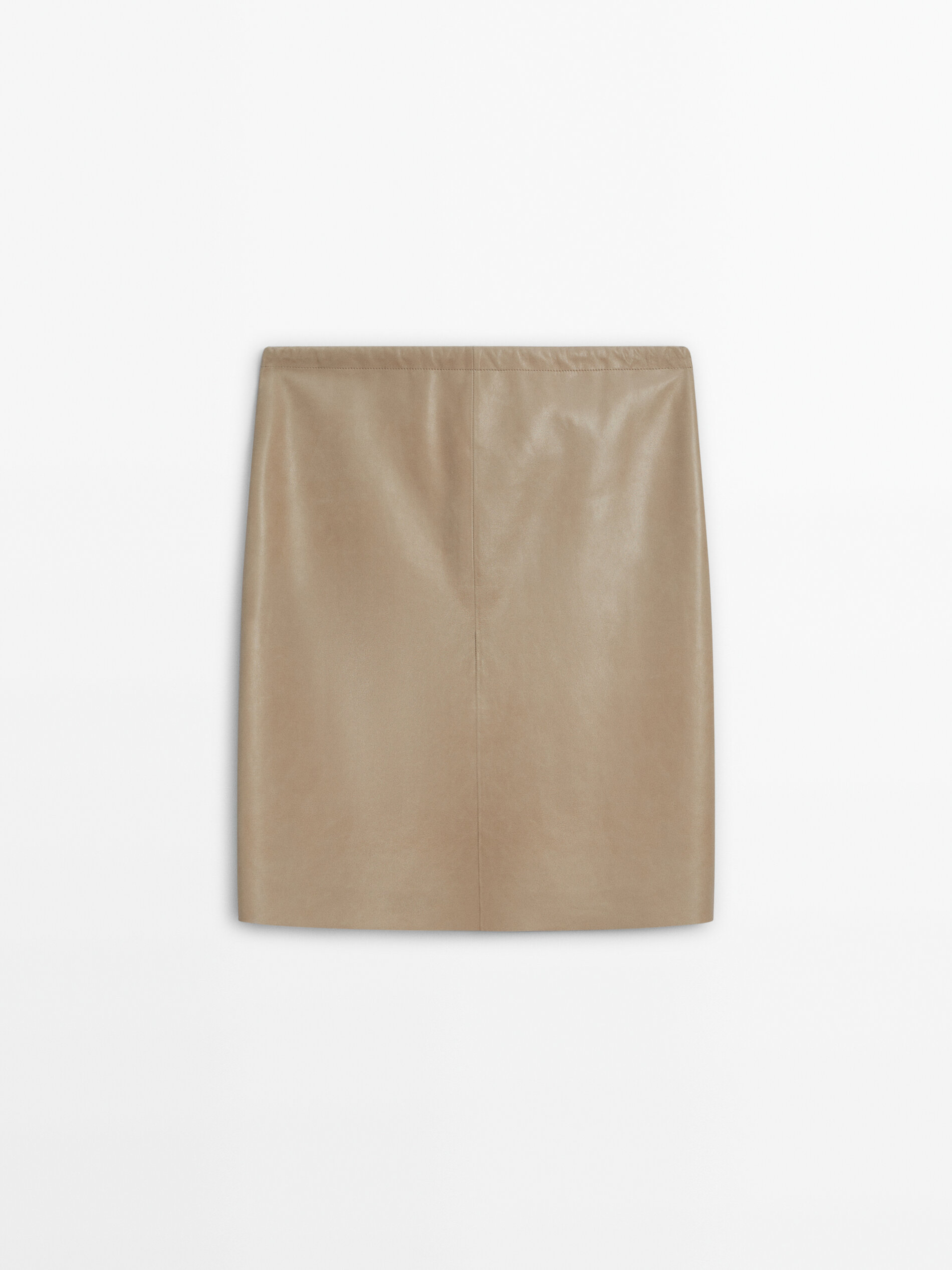 Jupe jogging en cuir nappa