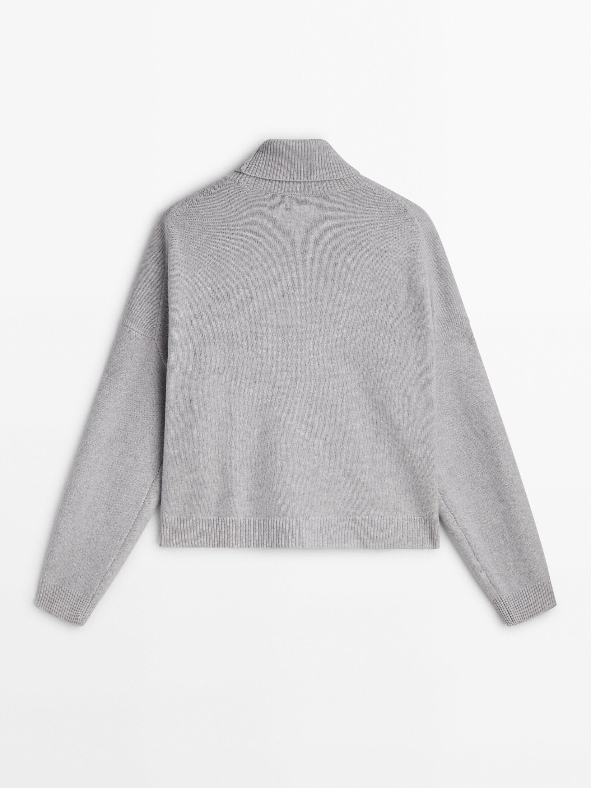Pull col roul en laine m lang e Gris Vigor Bleu Pulls Et