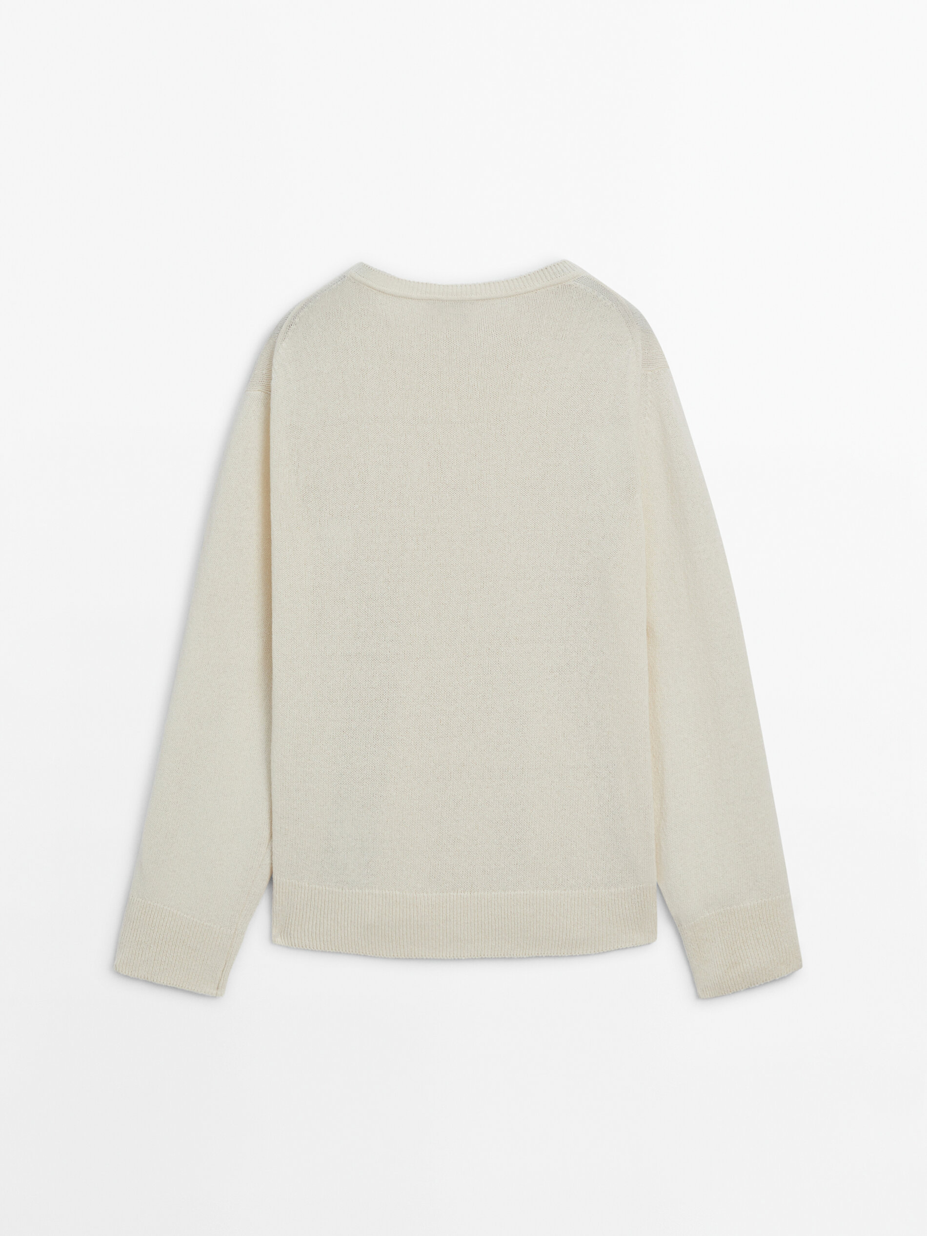 Mens cream crew outlet neck sweater