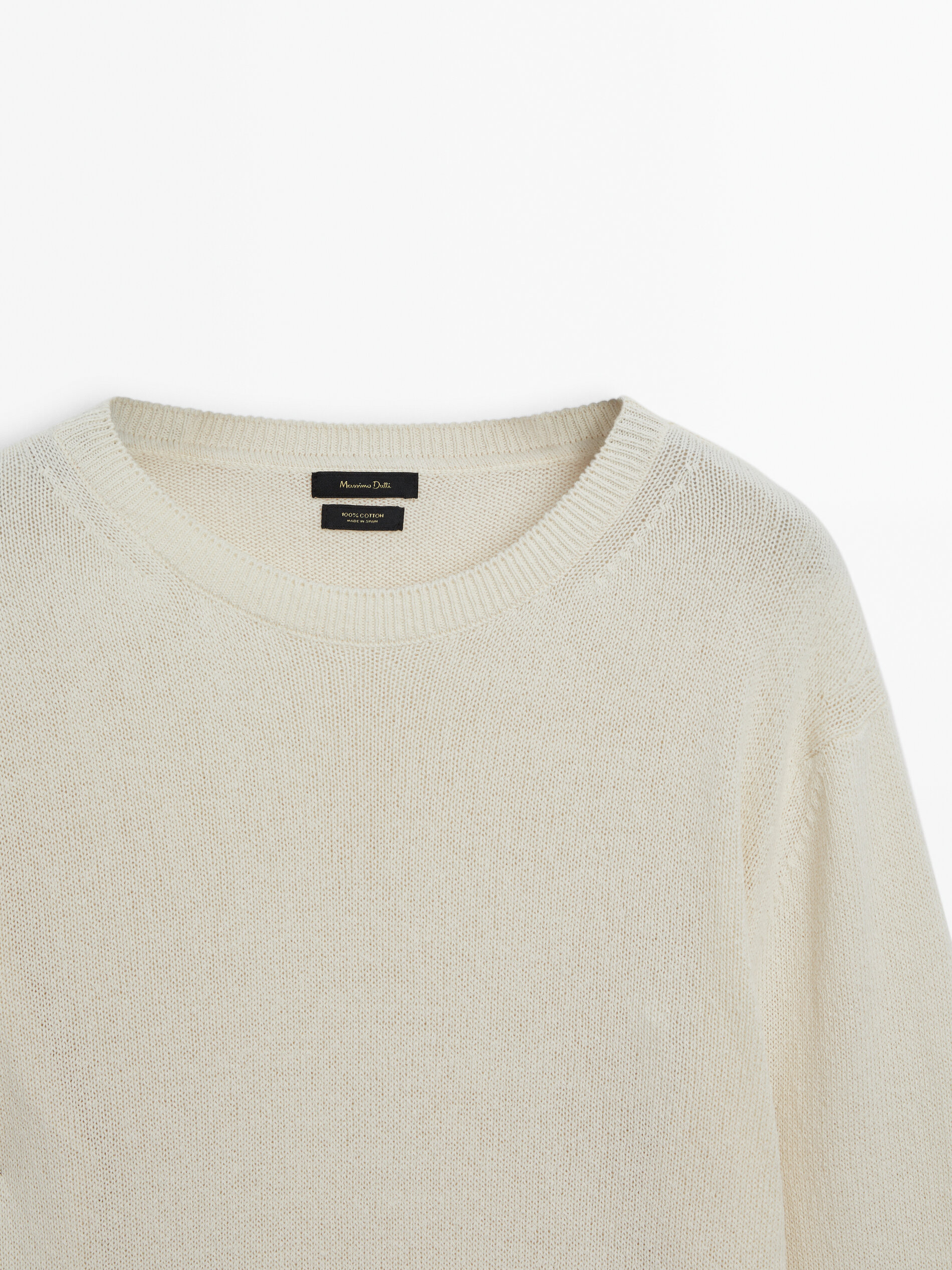 100 cotton crew neck sweater