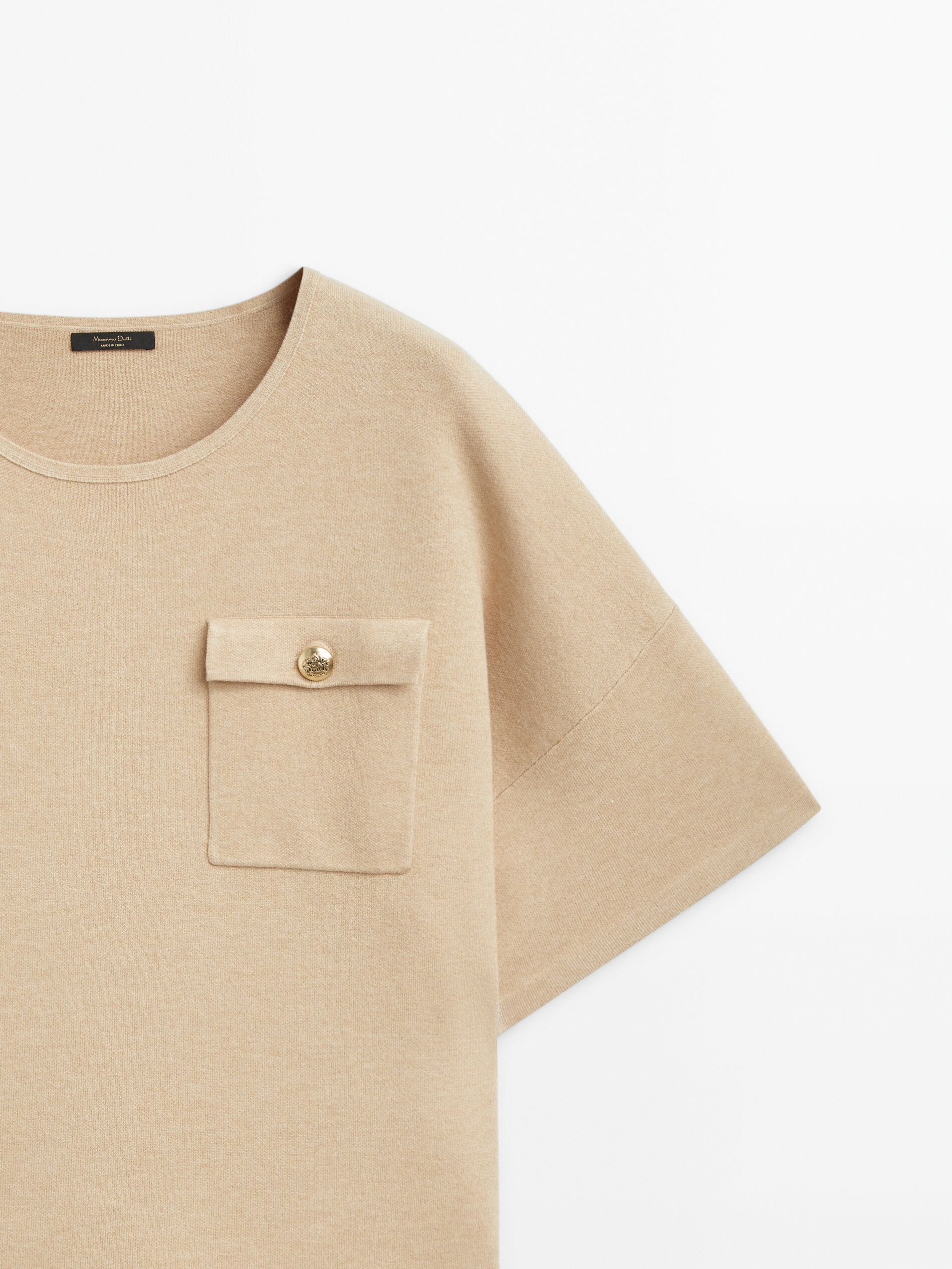 Camel short sleeve sweater sales