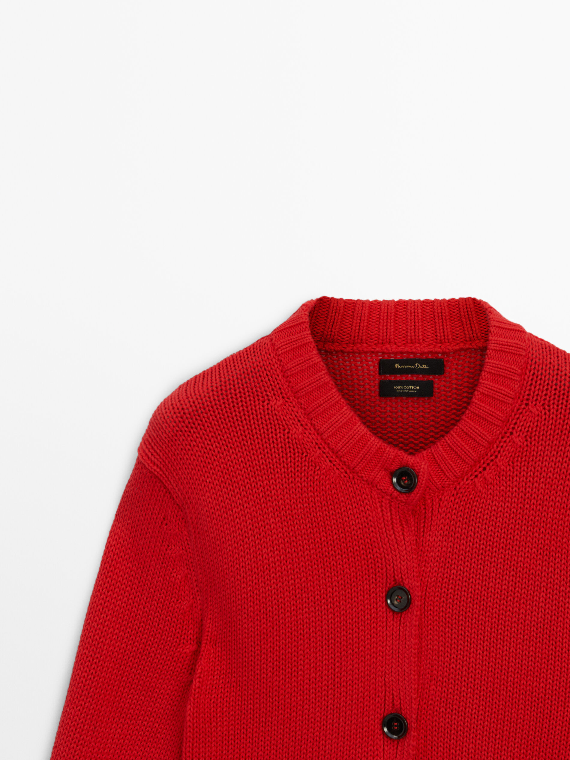 100 cotton knit cardigan with buttons