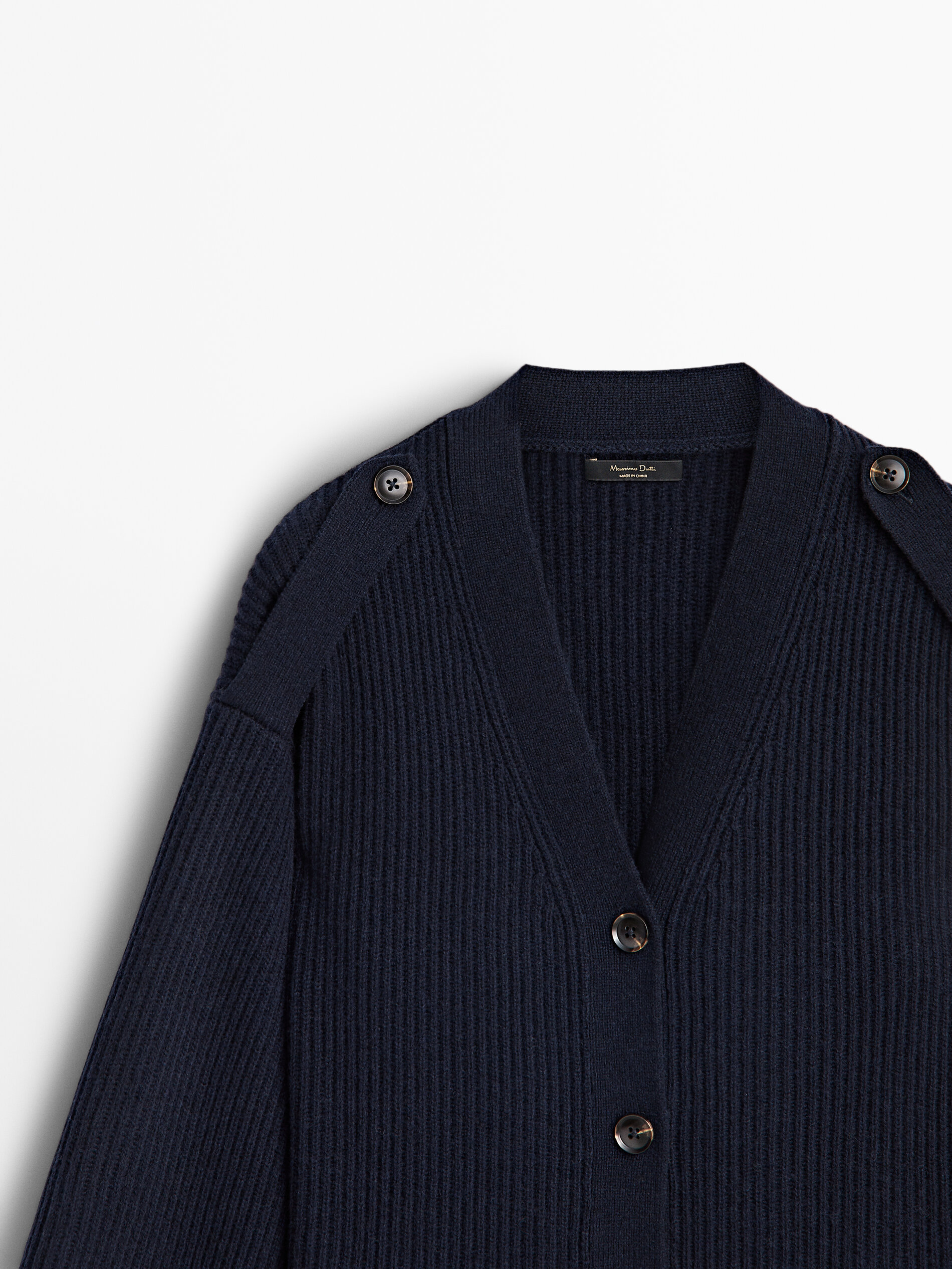 Navy outlet button cardigan