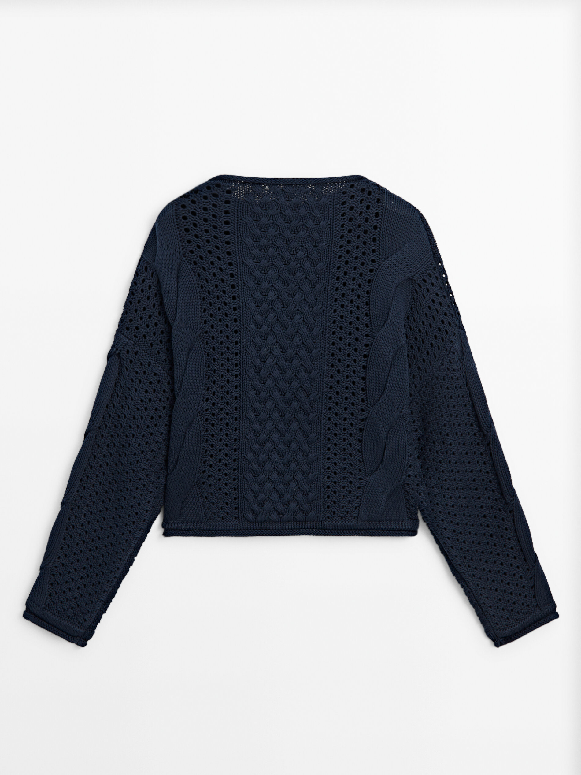 Open knit pullover sweater outlet