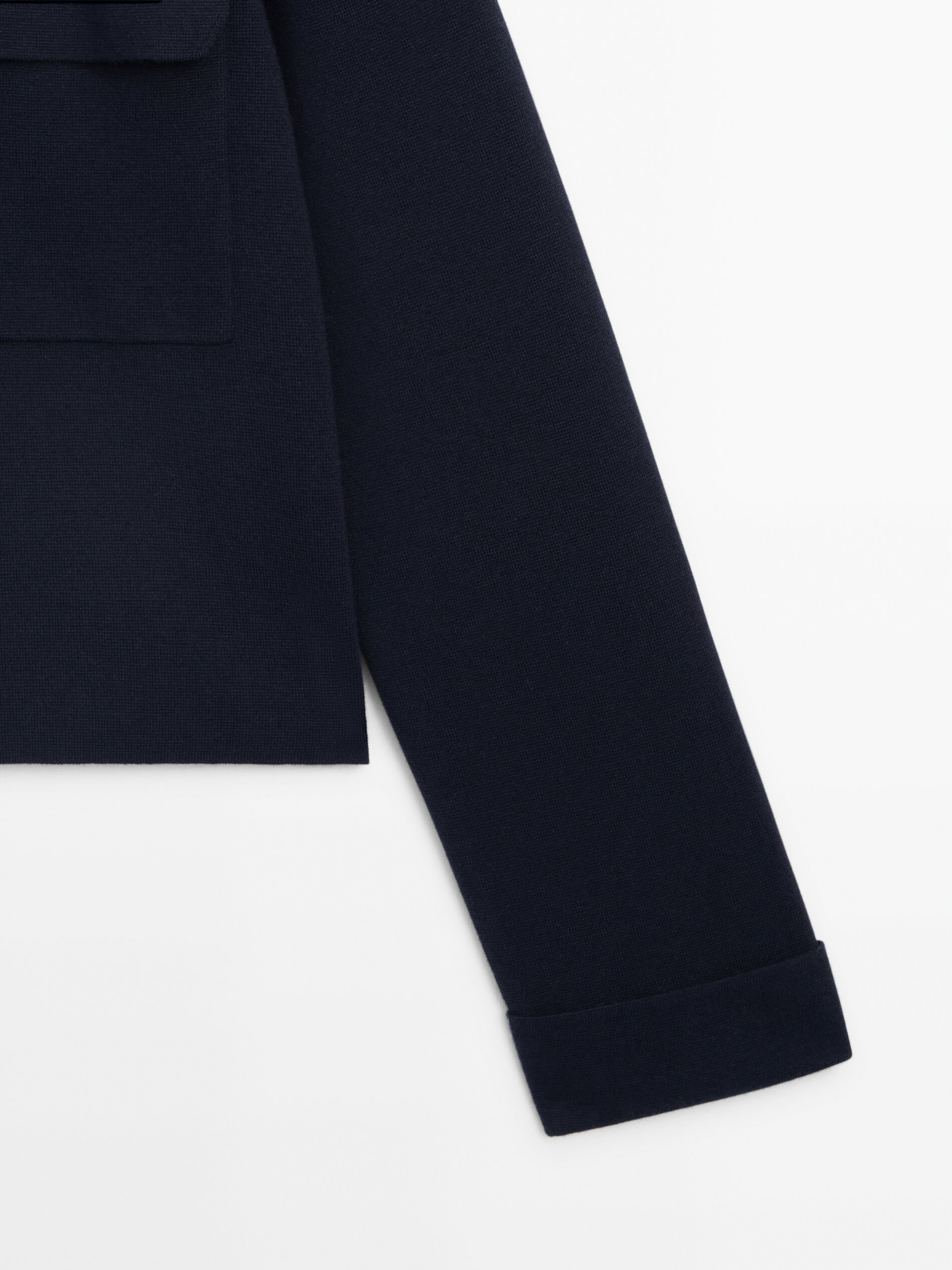 Navy deals knitted jacket