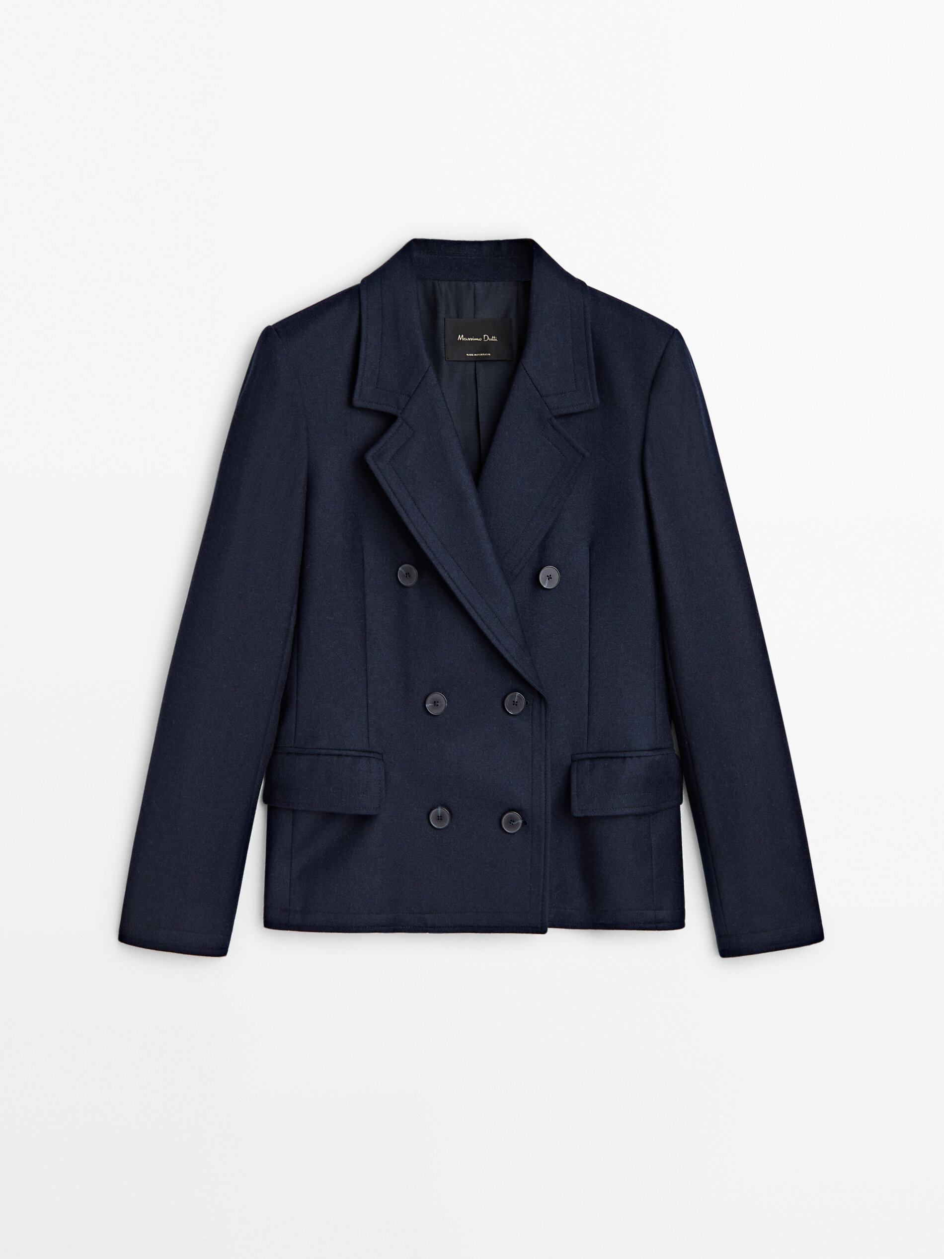 Massimo dutti double breasted dress discount