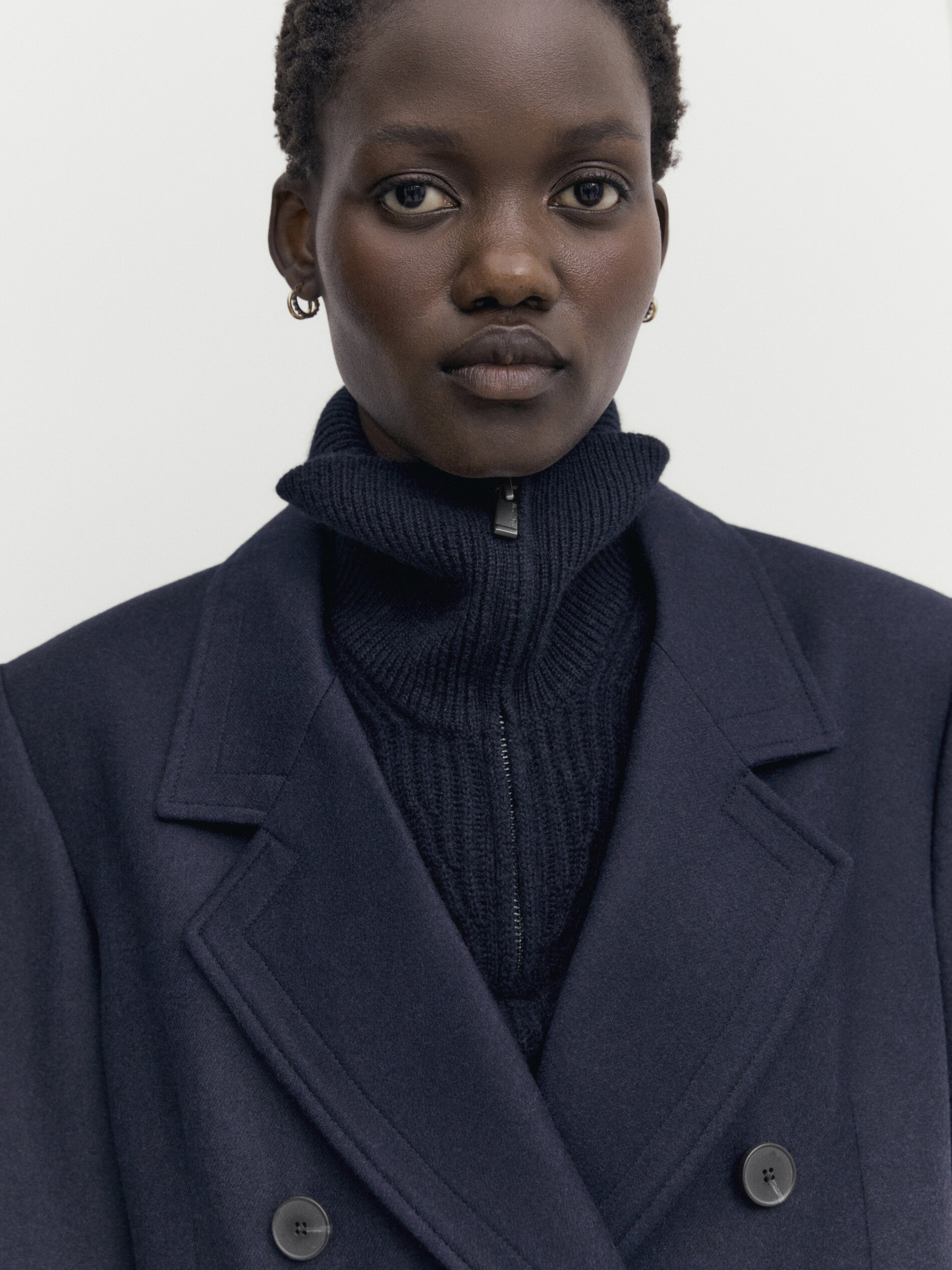 Navy discount cropped blazer
