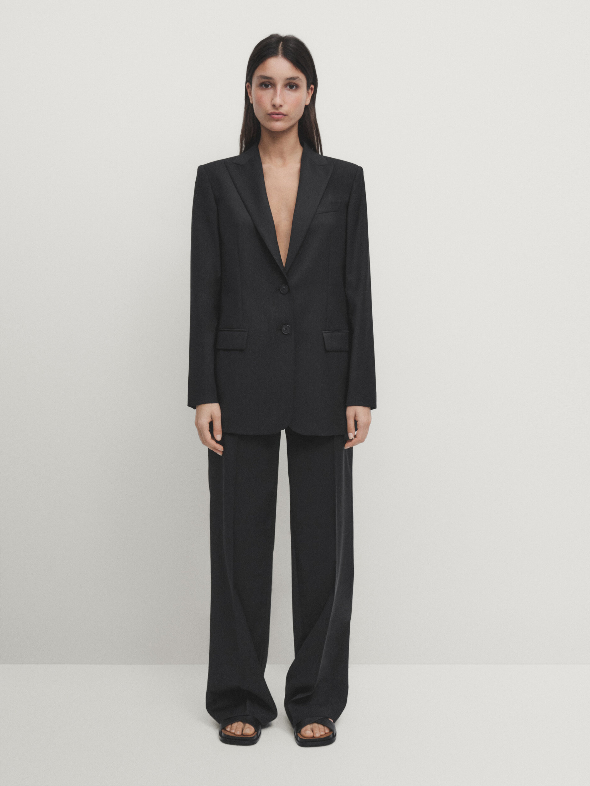 Massimo dutti grey blazer store