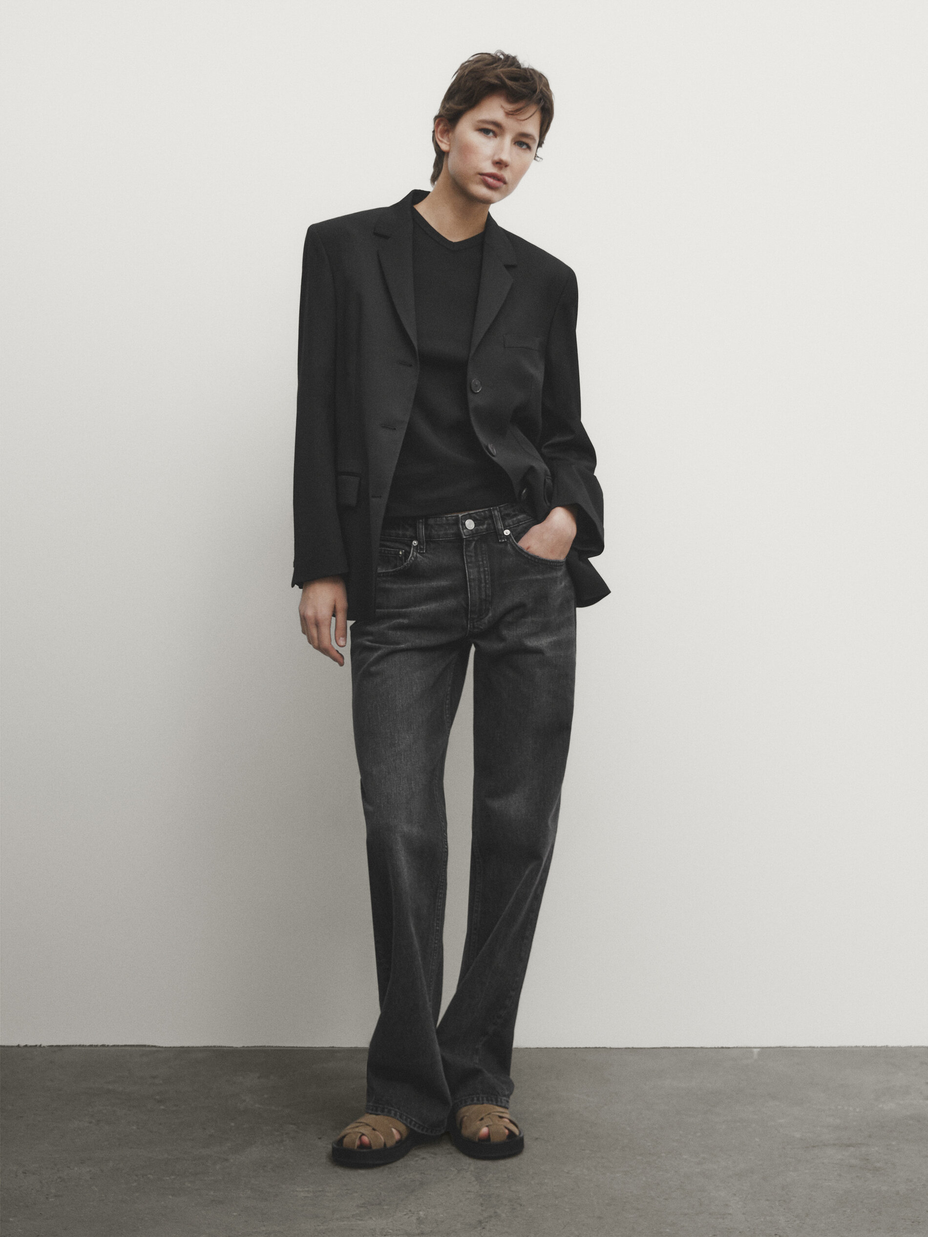 Black blazer dress massimo dutti outlet