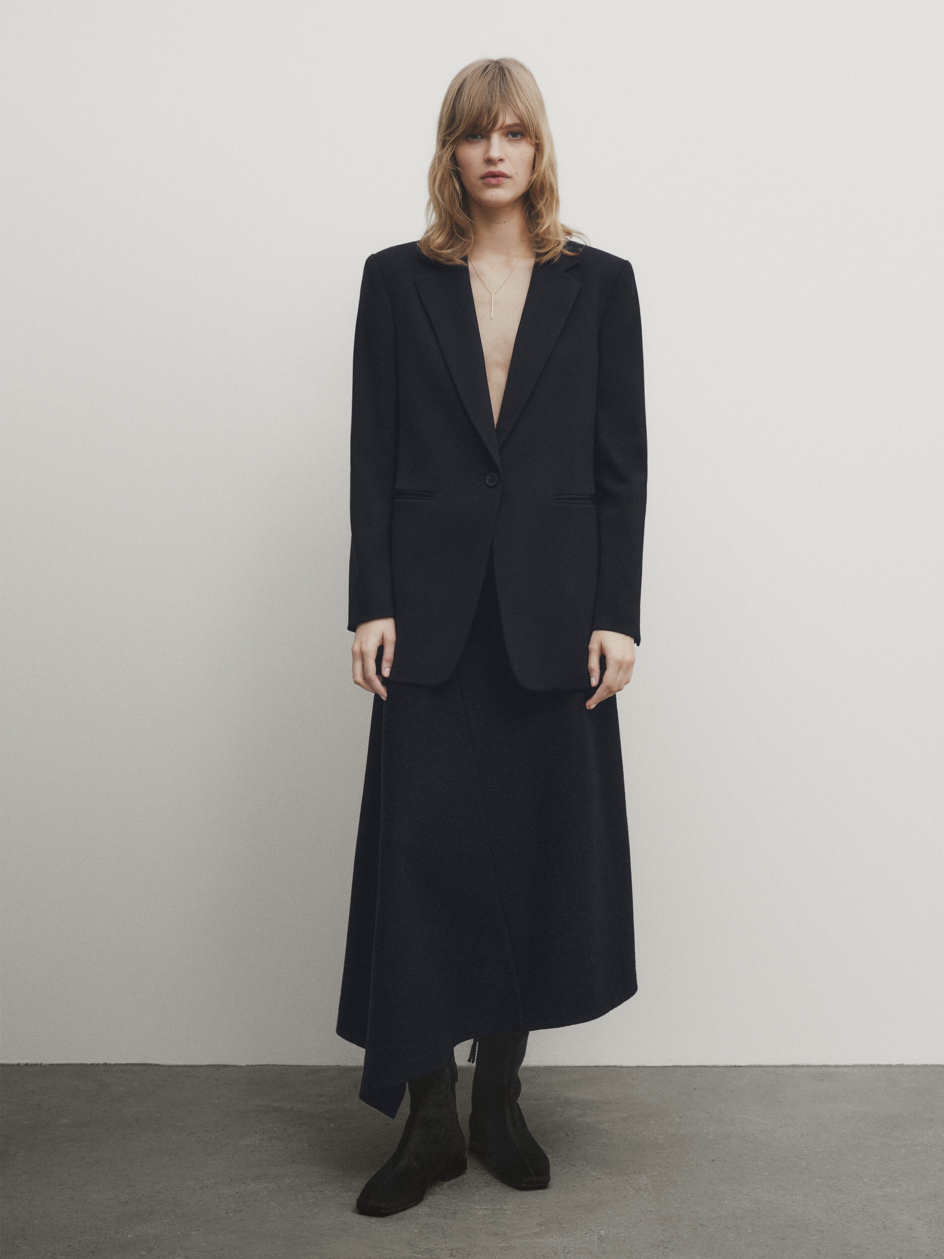 Massimo dutti navy blazer new arrivals