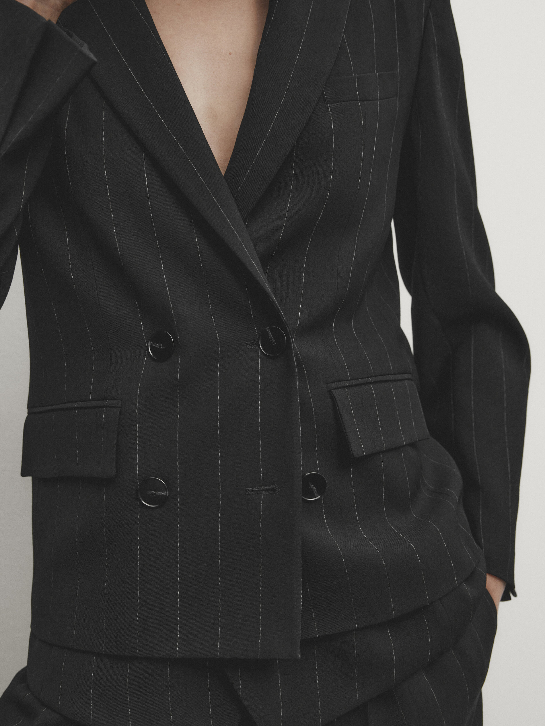 Massimo dutti black new arrivals blazer dress
